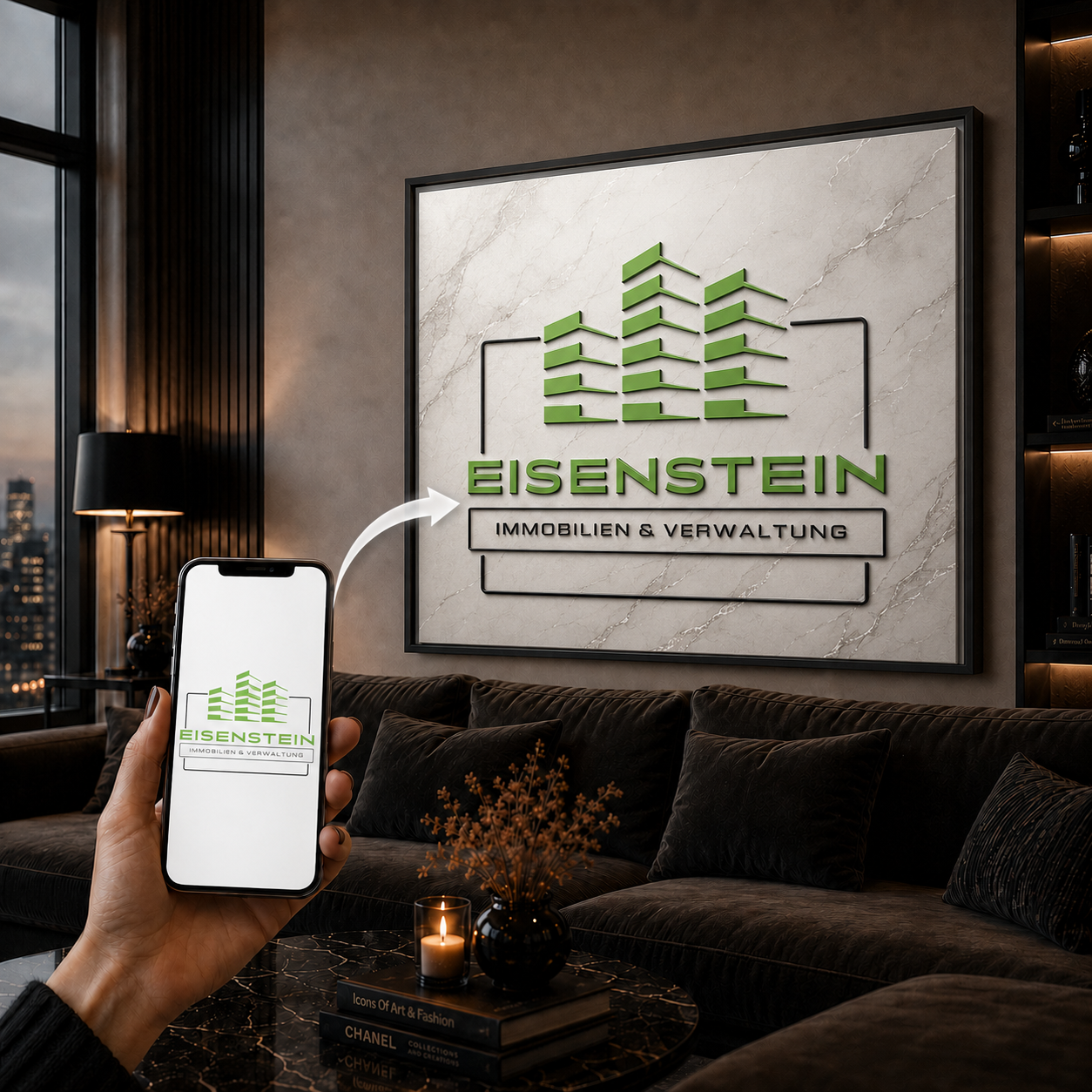Dein Firmenlogo als Premium Wandbild – Personalisiertes Business Kunstwerk