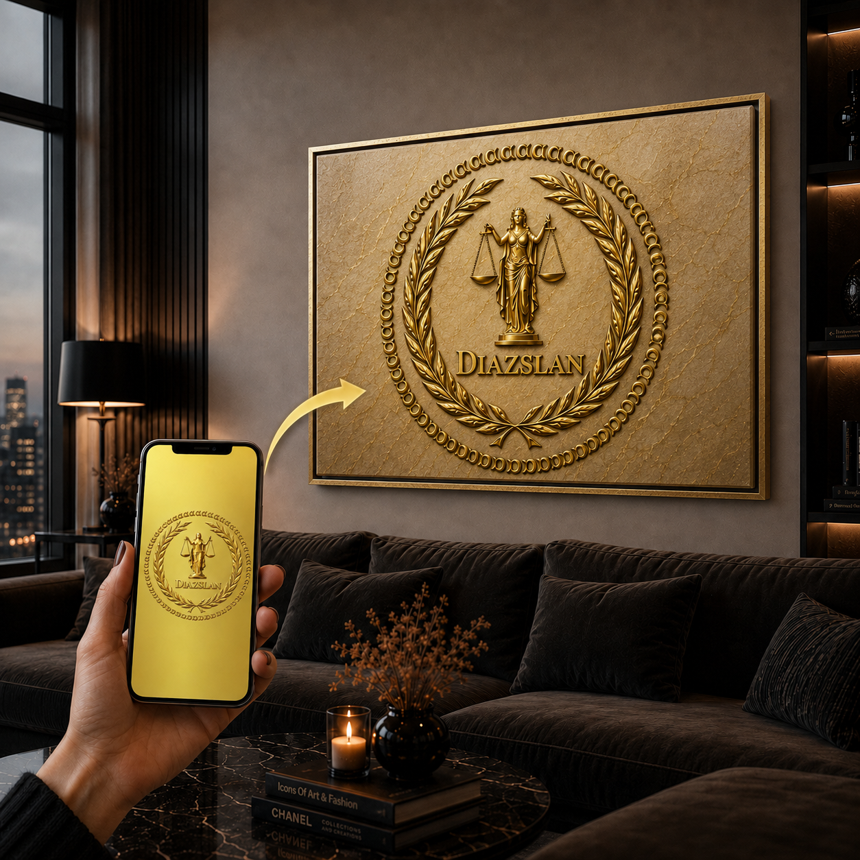 Dein Firmenlogo als Premium Wandbild – Personalisiertes Business Kunstwerk