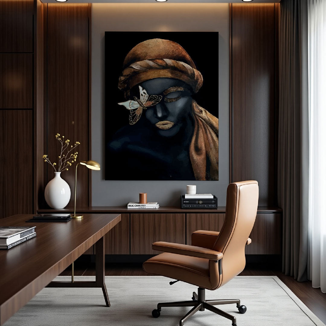 Woman With Golden Lips