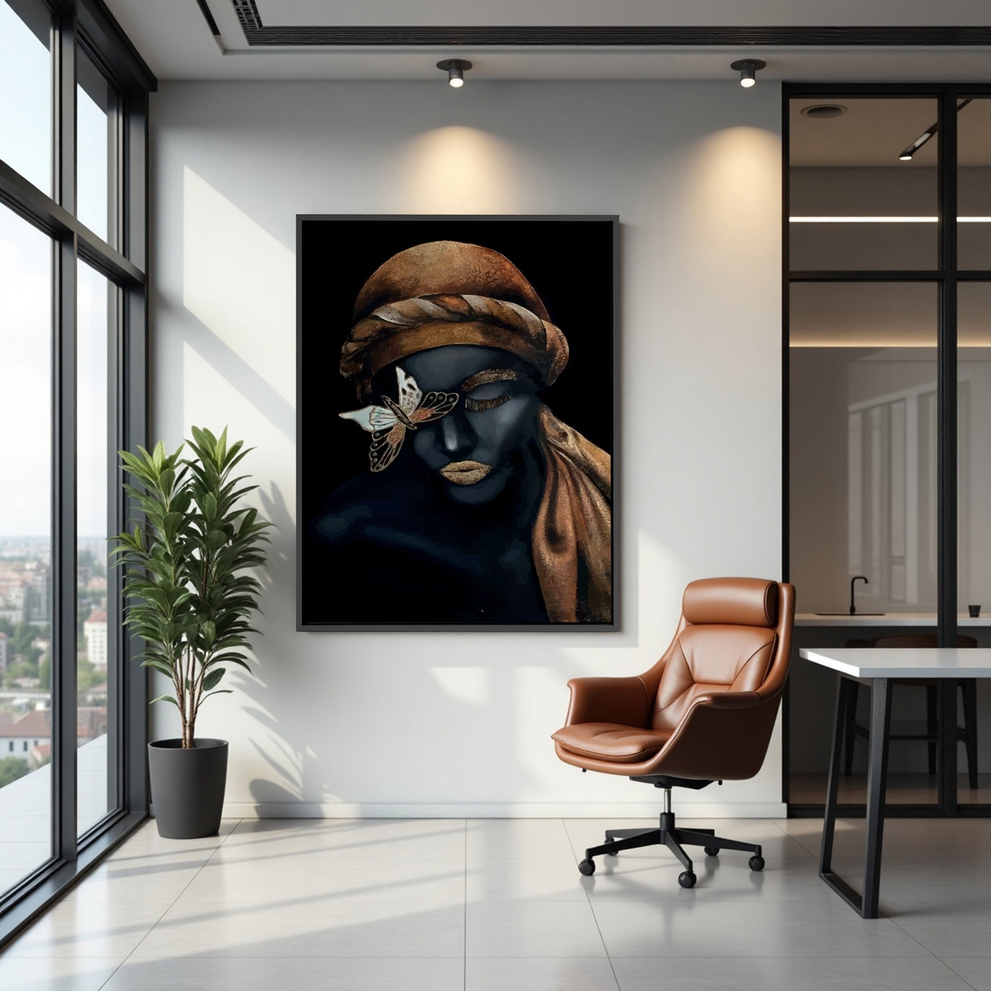 Woman With Golden Lips