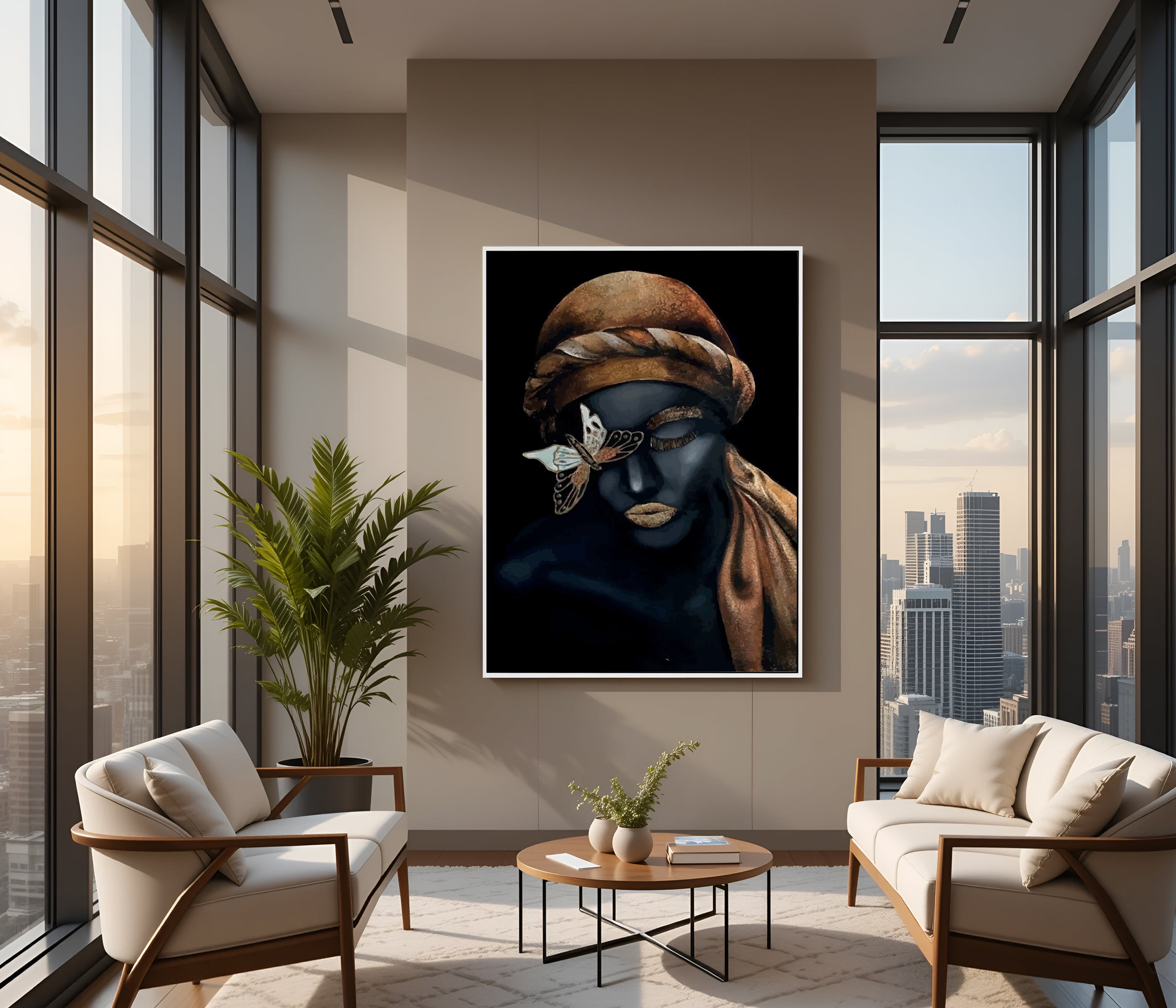 Woman With Golden Lips