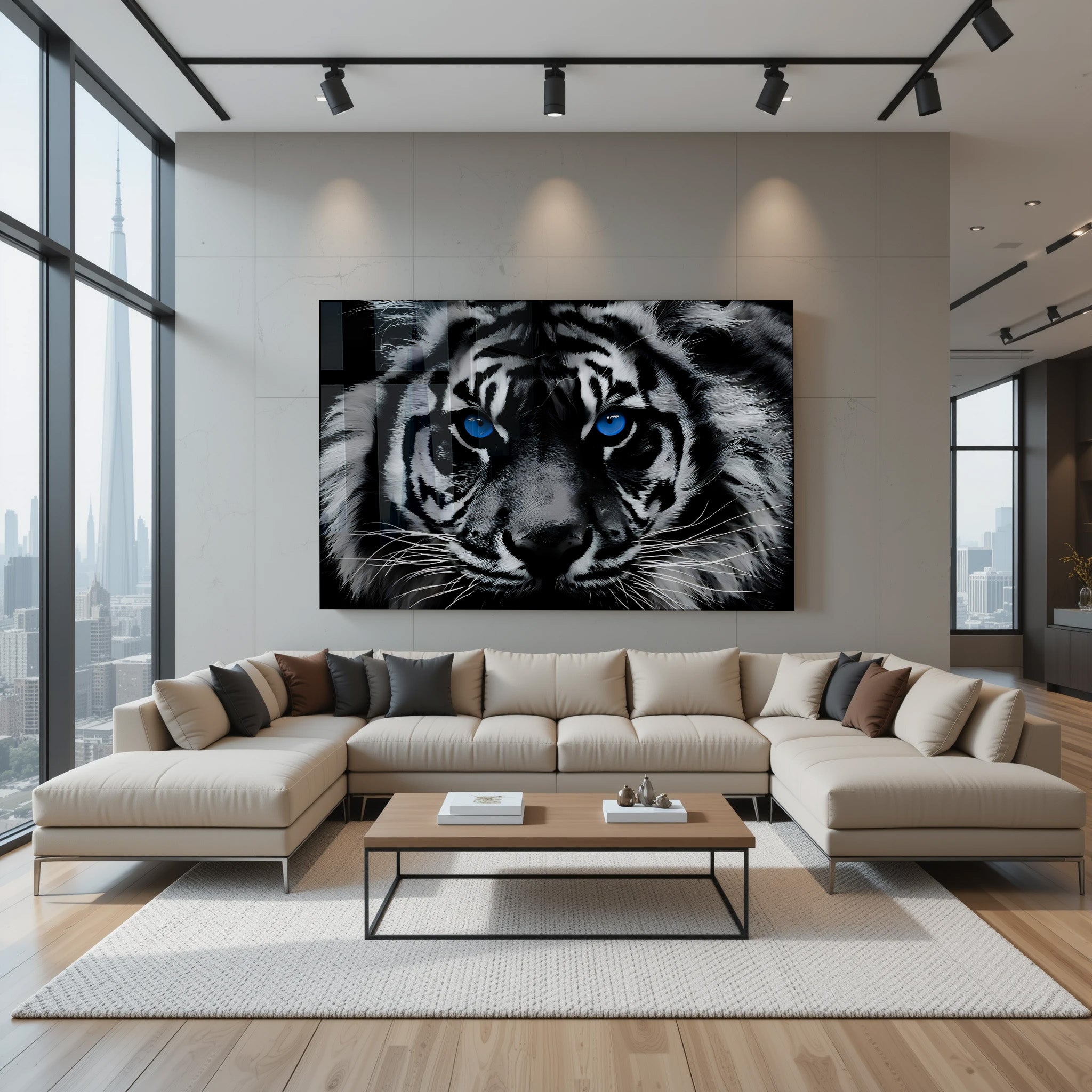 Blue Eyes Tiger Canvas