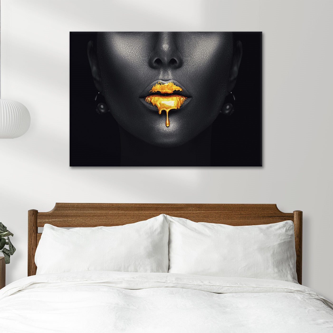 Woman With Golden Lips
