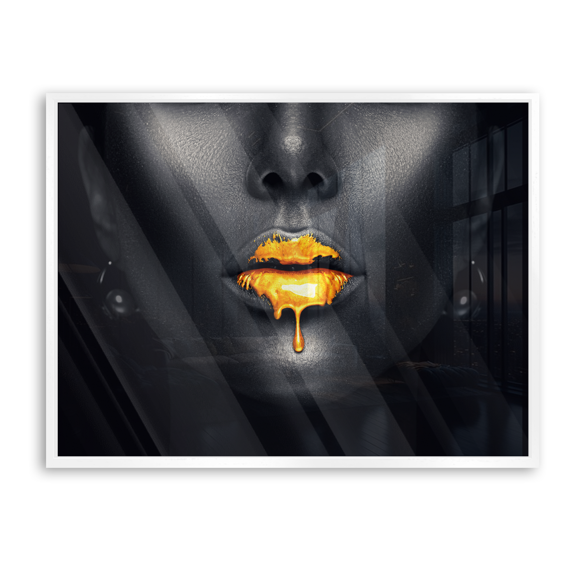 Woman With Golden Lips