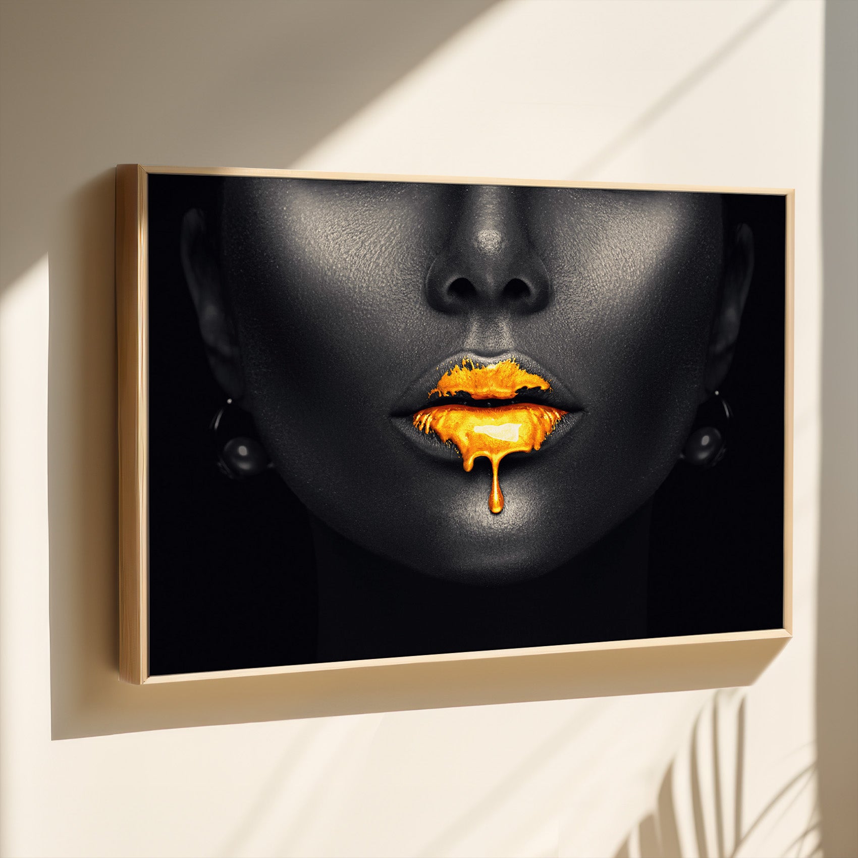 Woman With Golden Lips