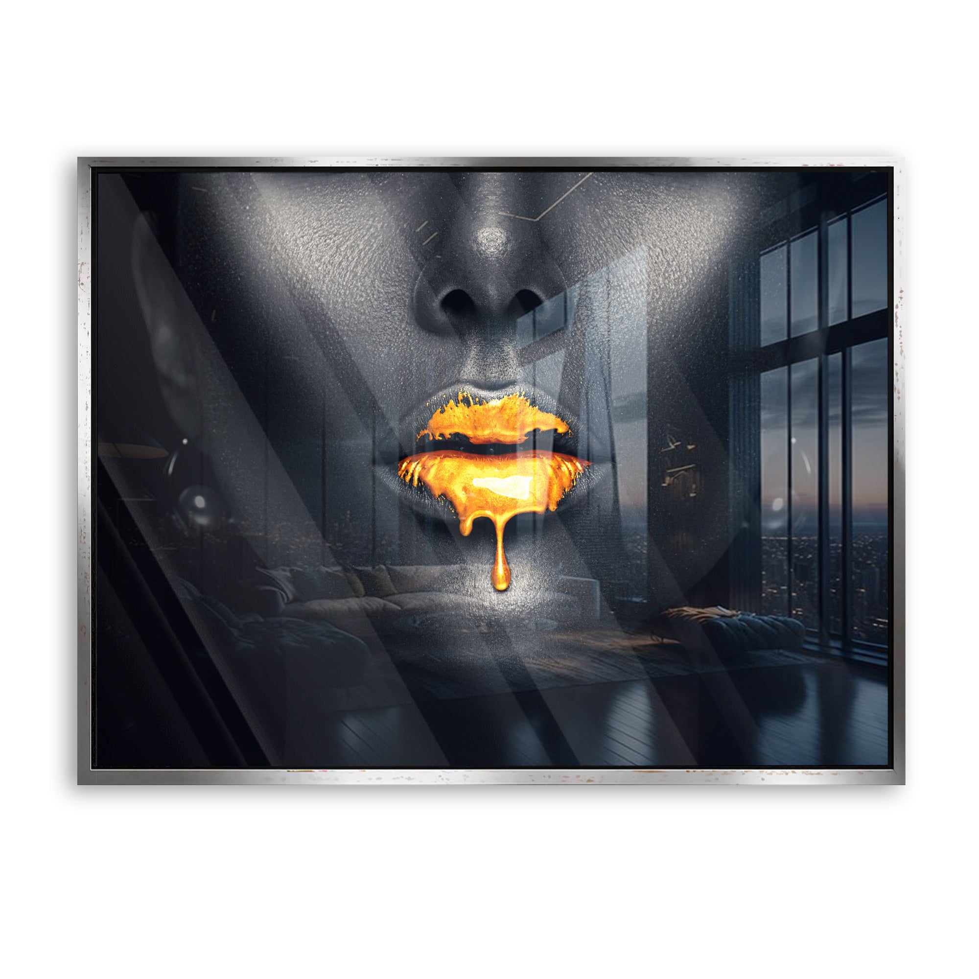 Woman With Golden Lips 