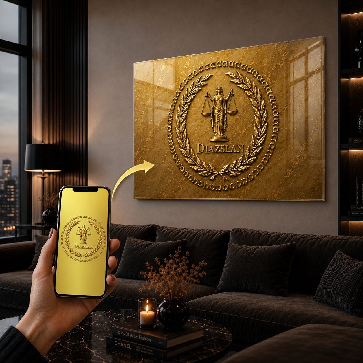 Dein Firmenlogo als Premium Wandbild – Personalisiertes Business Kunstwerk