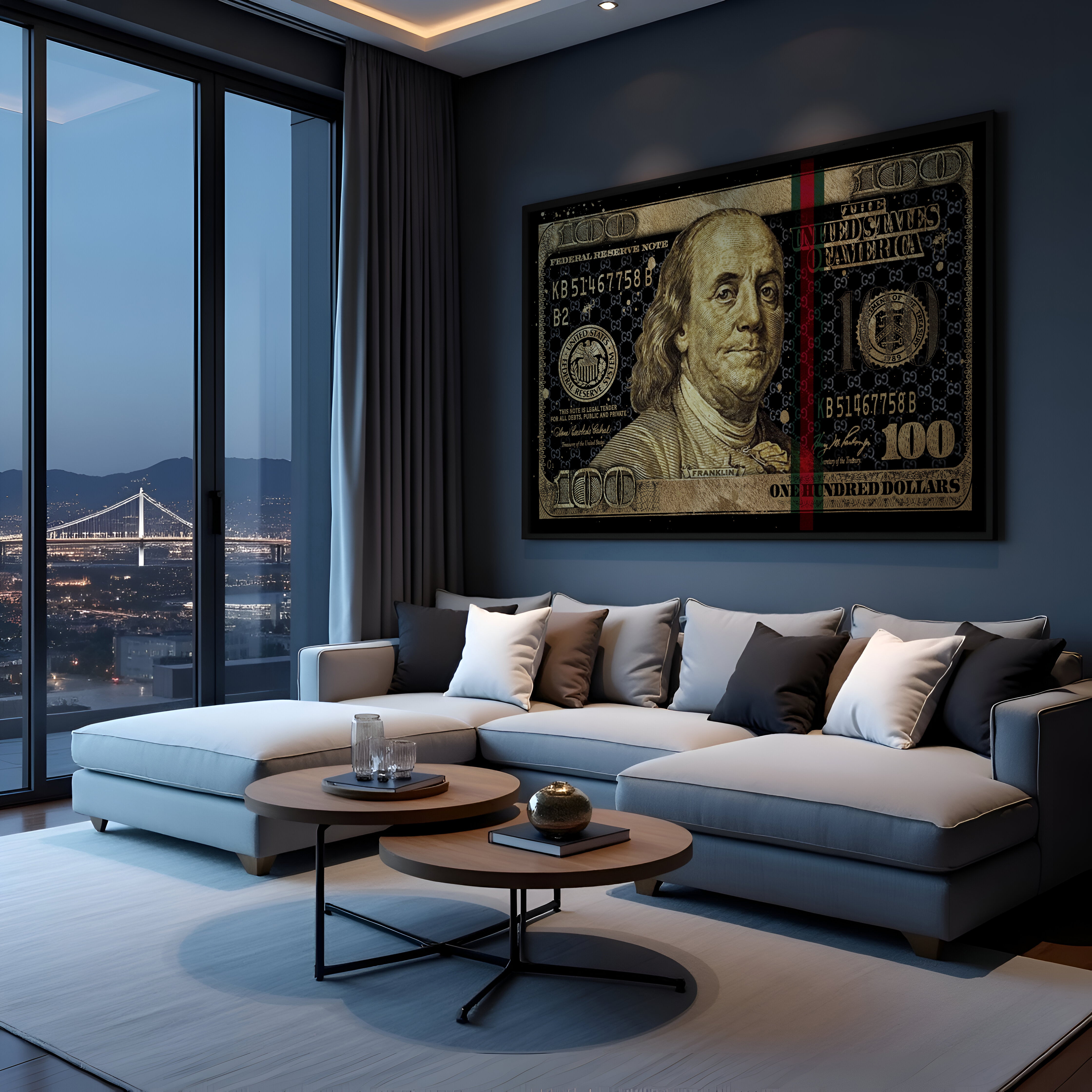 Dollar Butterfly Effect Art - Canvas/Acrylic Glass 