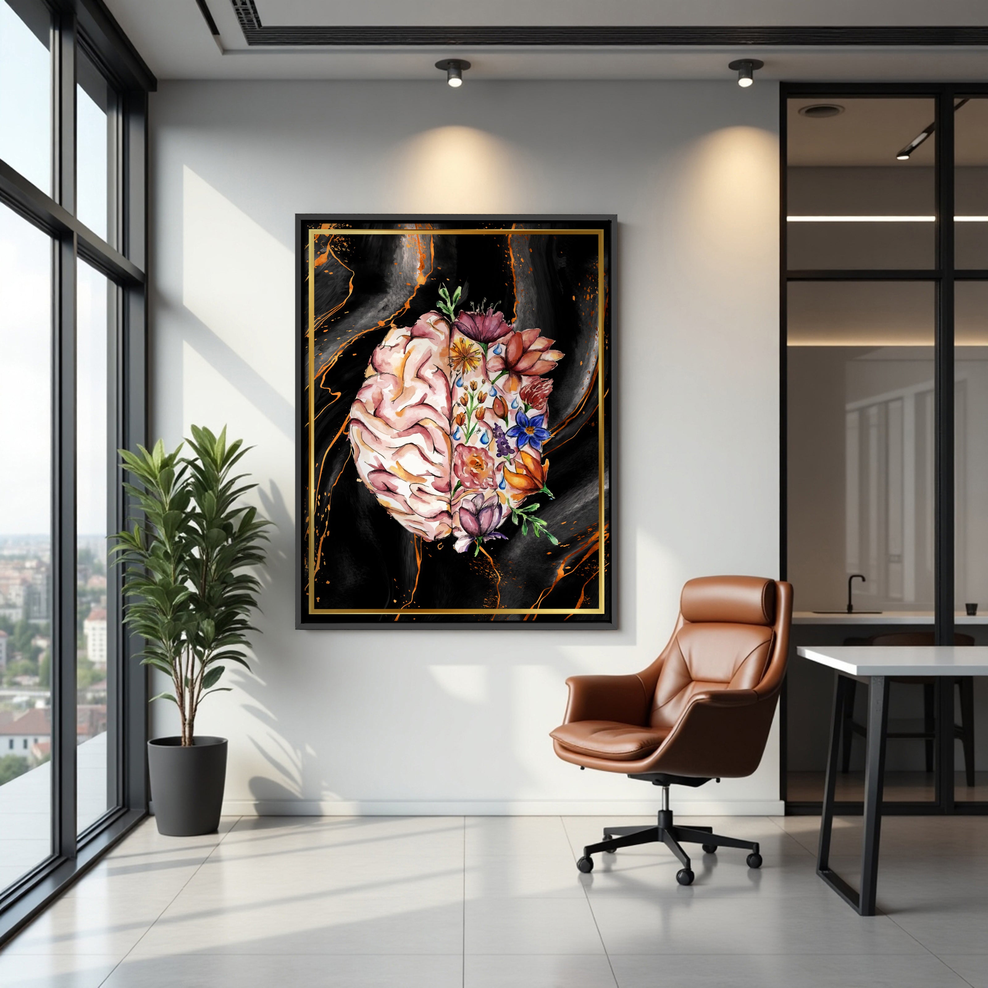 Human Brain Anatomy Art