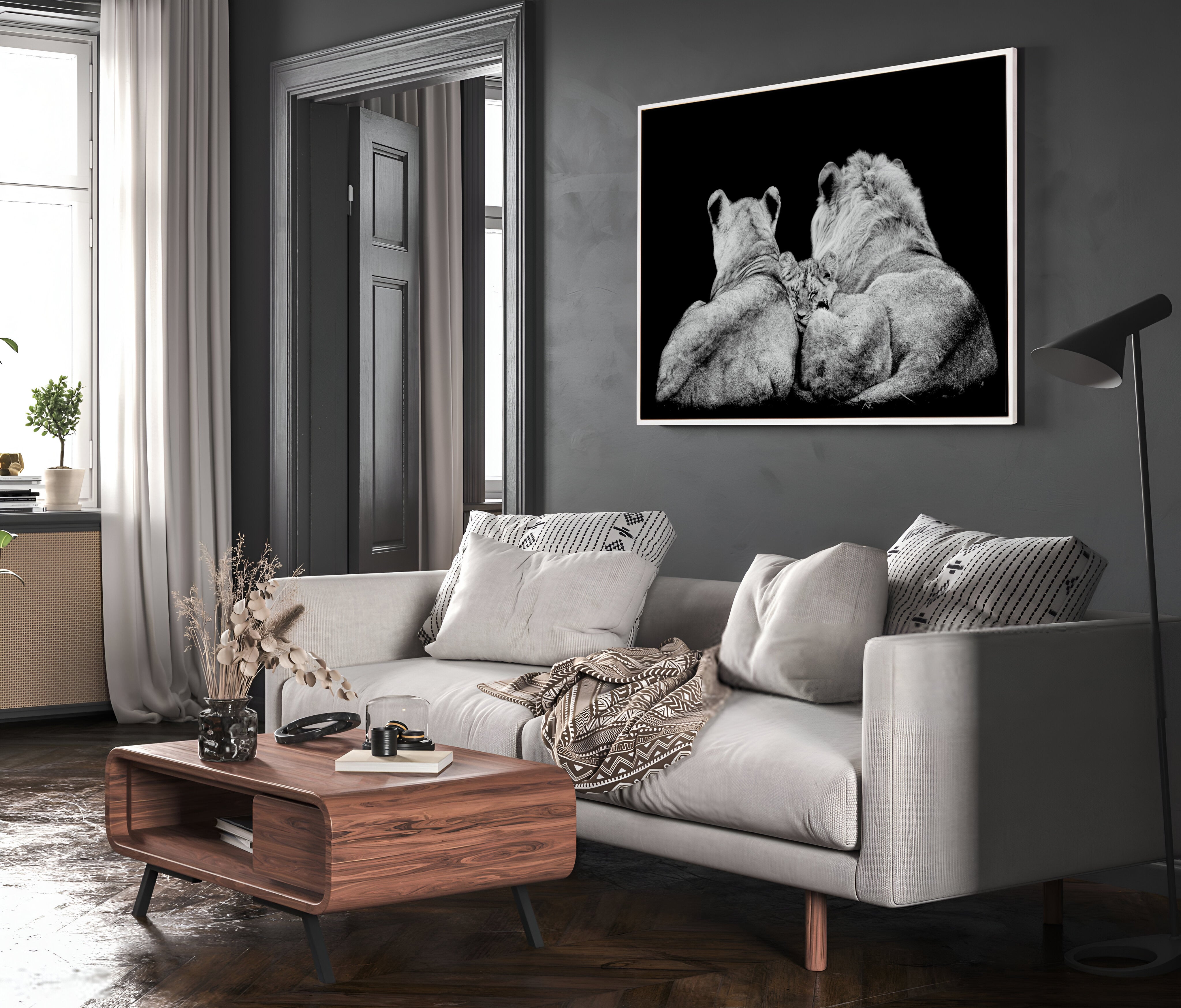 Lion Family Lying