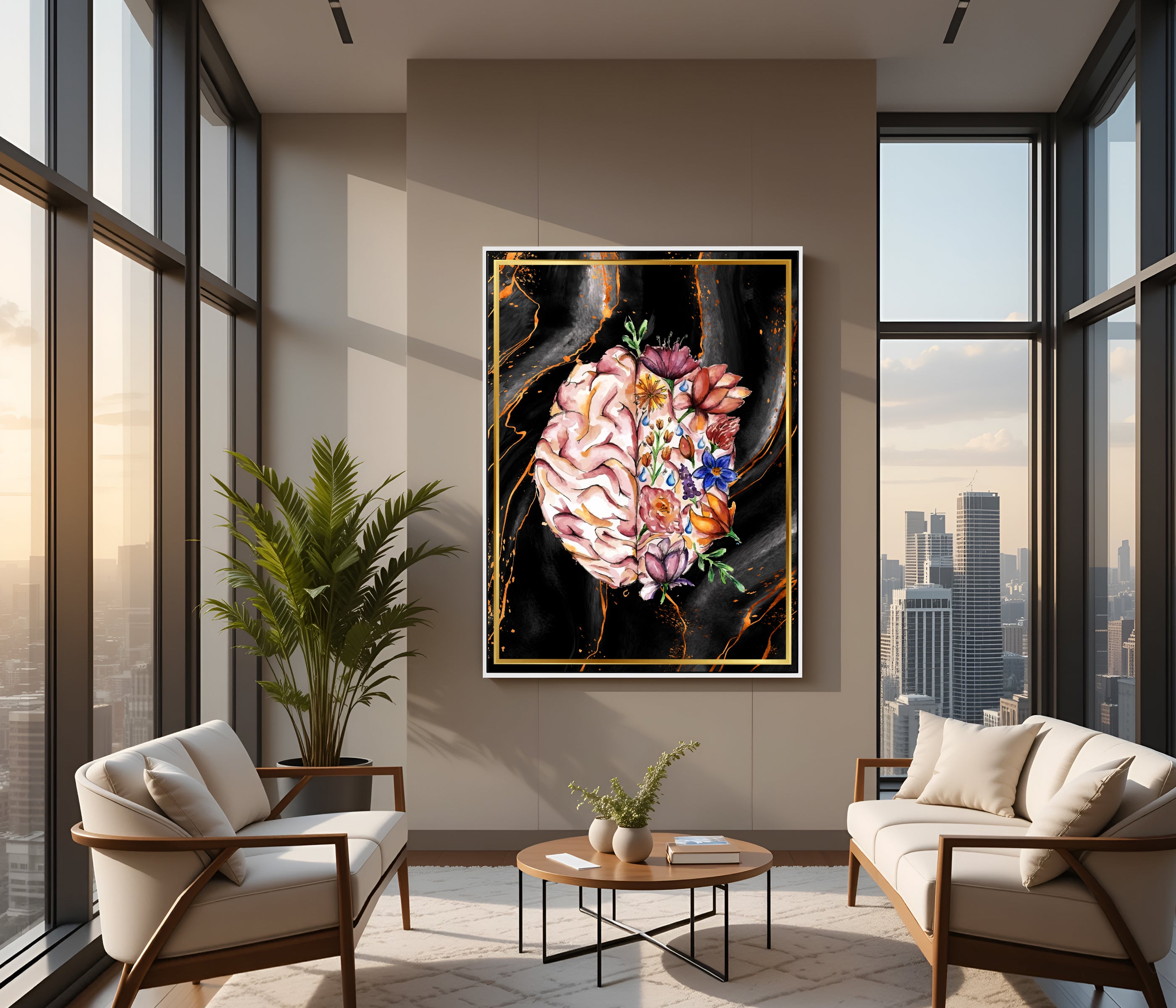 Human Brain Anatomy Art