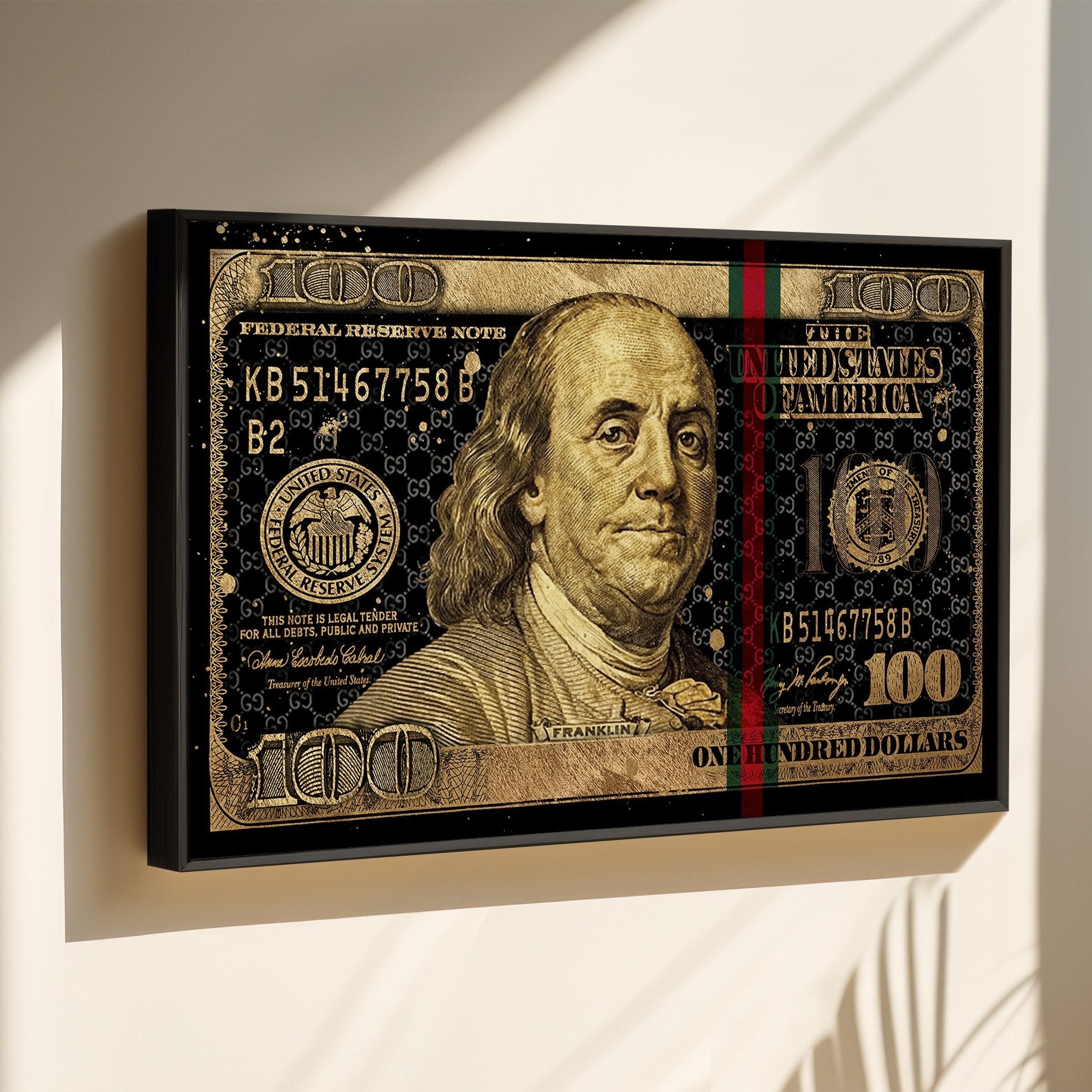Dollar Butterfly Effect Art - Canvas/Acrylic Glass 