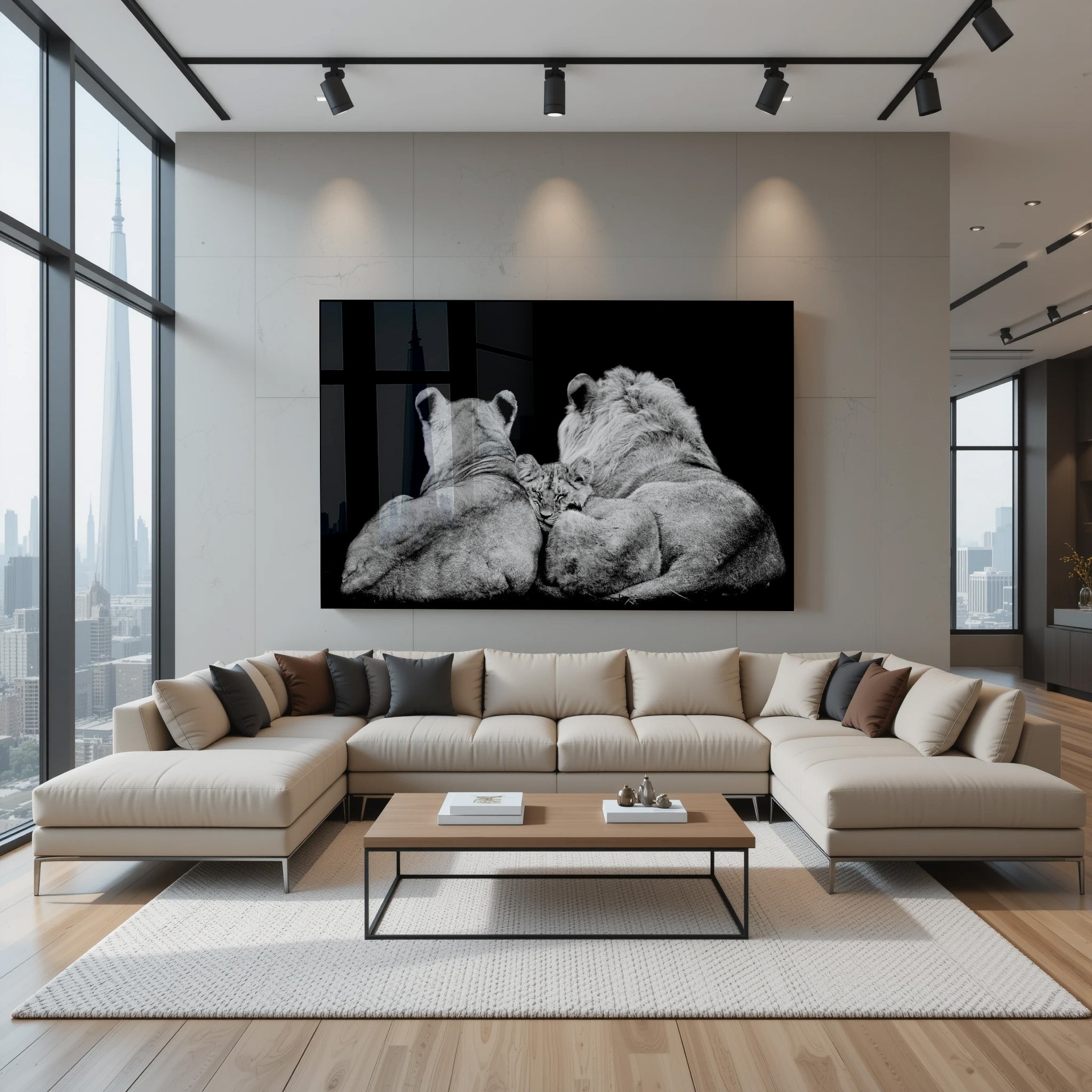 Lion Family Lying