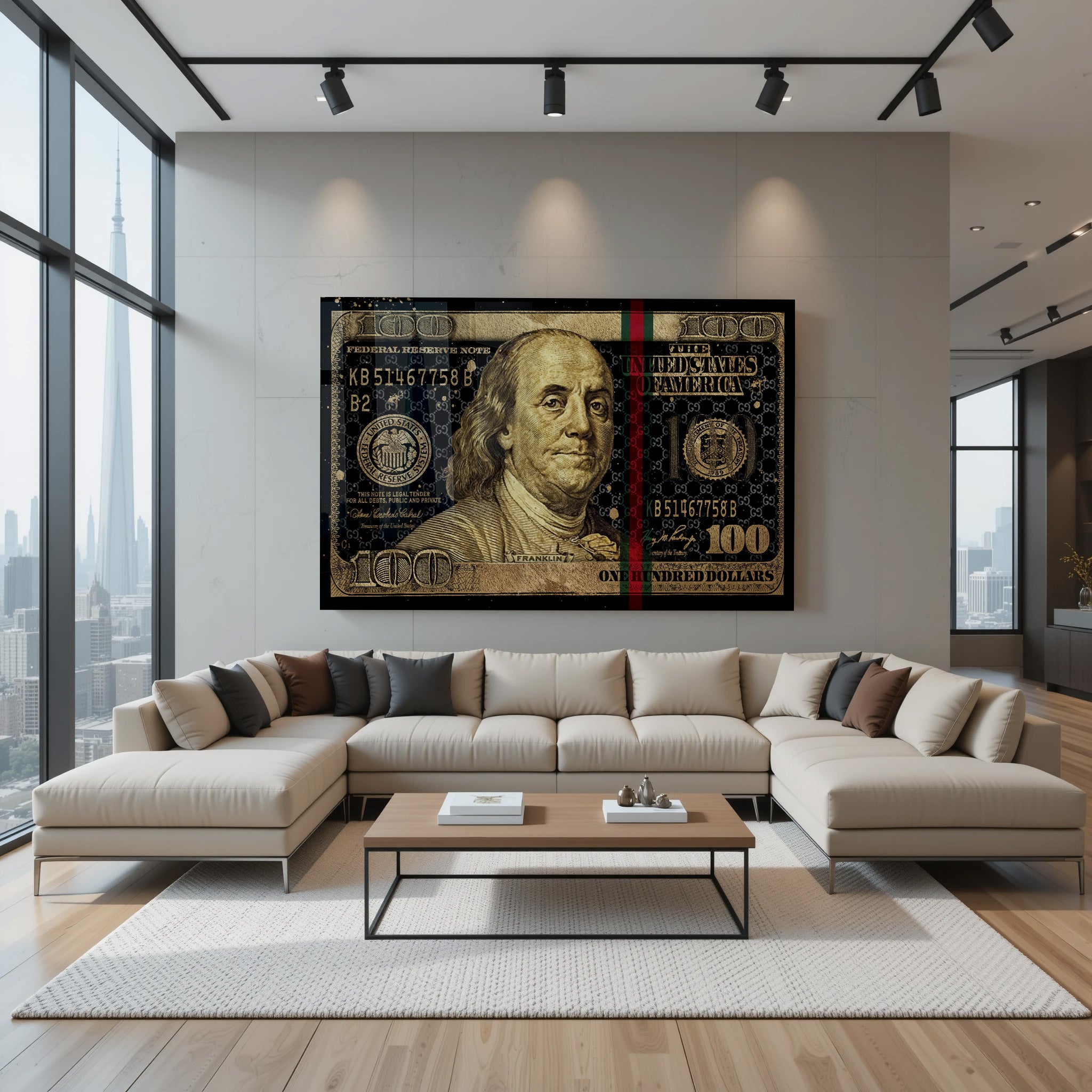 Dollar Butterfly Effect Art - Canvas/Acrylic Glass 