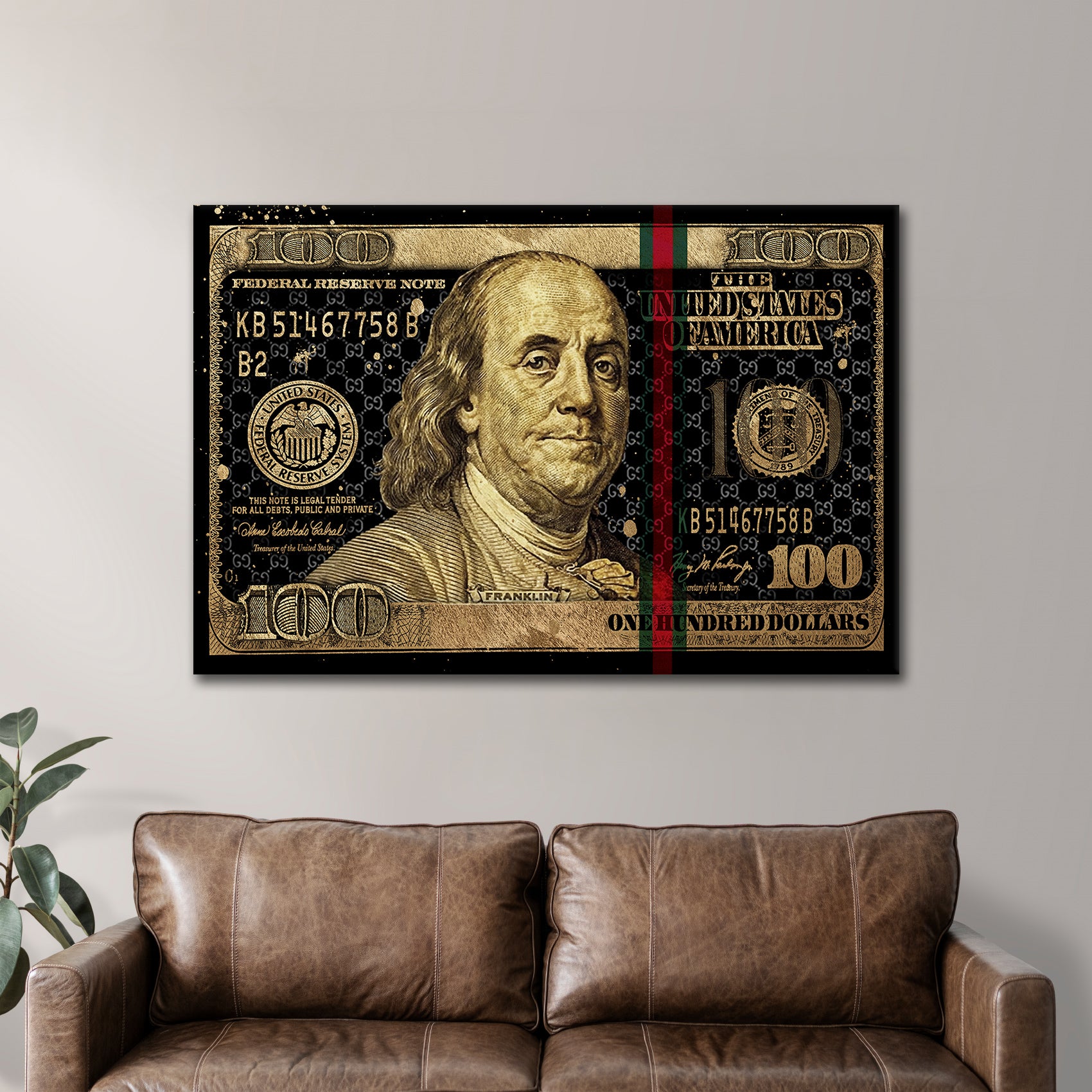 Dollar Butterfly Effect Art - Canvas/Acrylic Glass 
