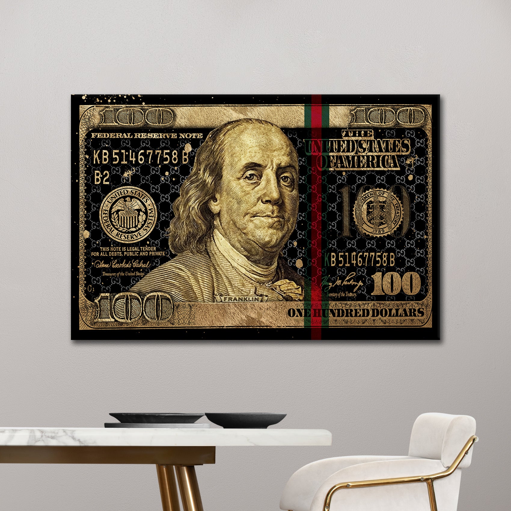 Dollar Butterfly Effect Art - Canvas/Acrylic Glass 