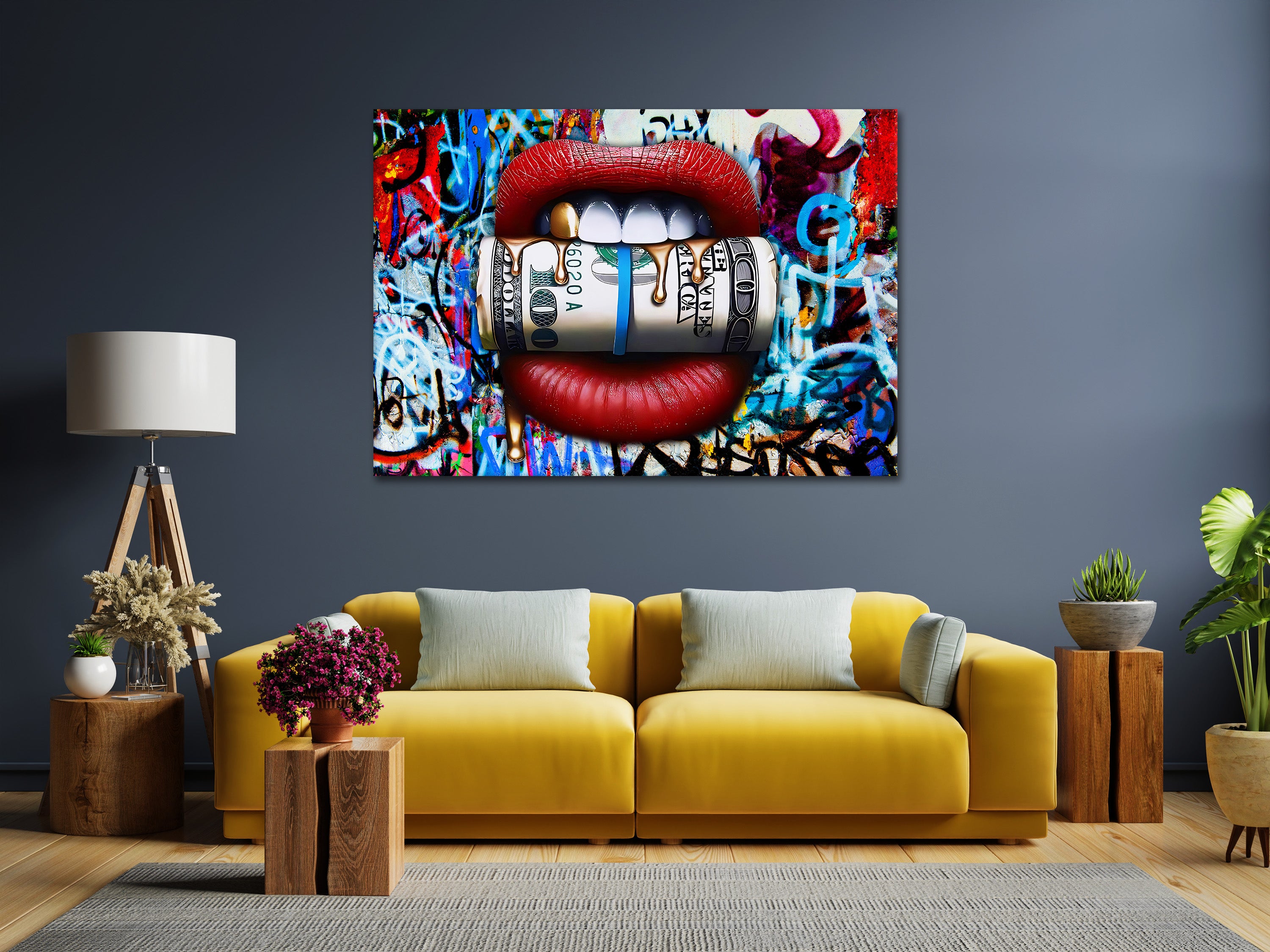 Lips full with Cash