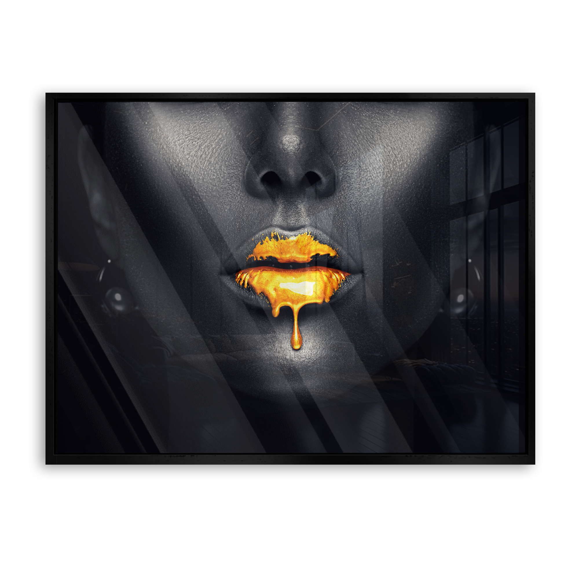 Woman With Golden Lips 