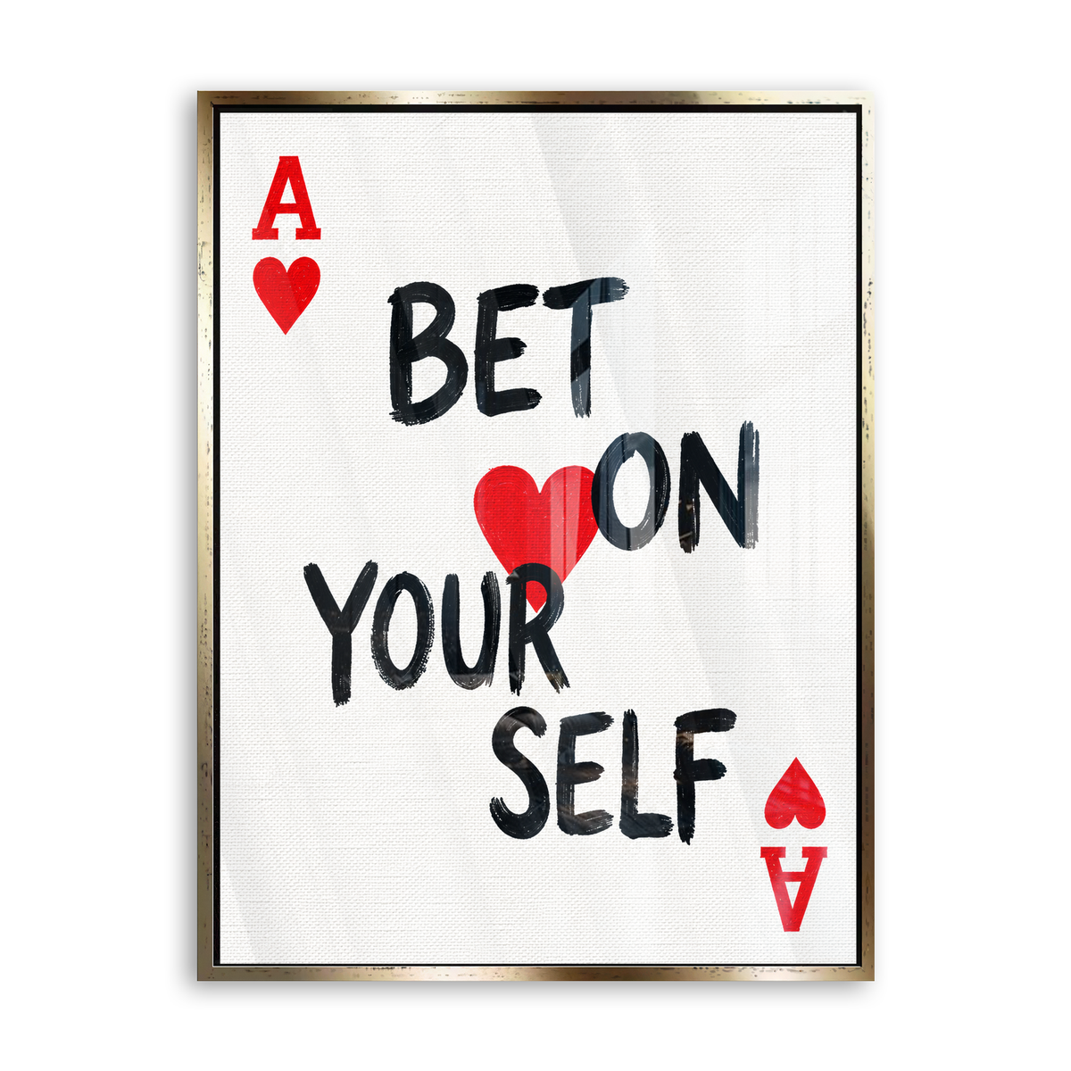 Bet on Yourself - Acrylglas Gold