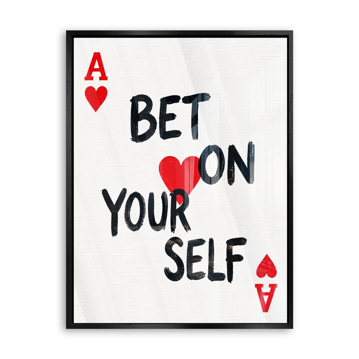 Bet on Yourself - Acrylglas Schwarz
