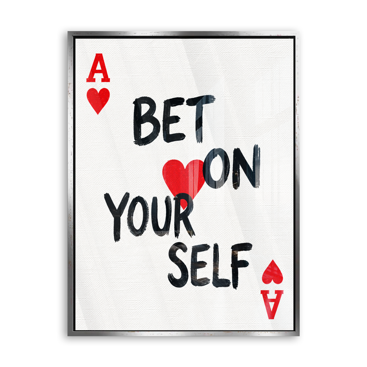 Bet on Yourself - Acrylglas Silber