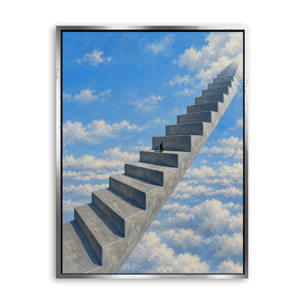 Beyond the Sky - Leinwand Silber