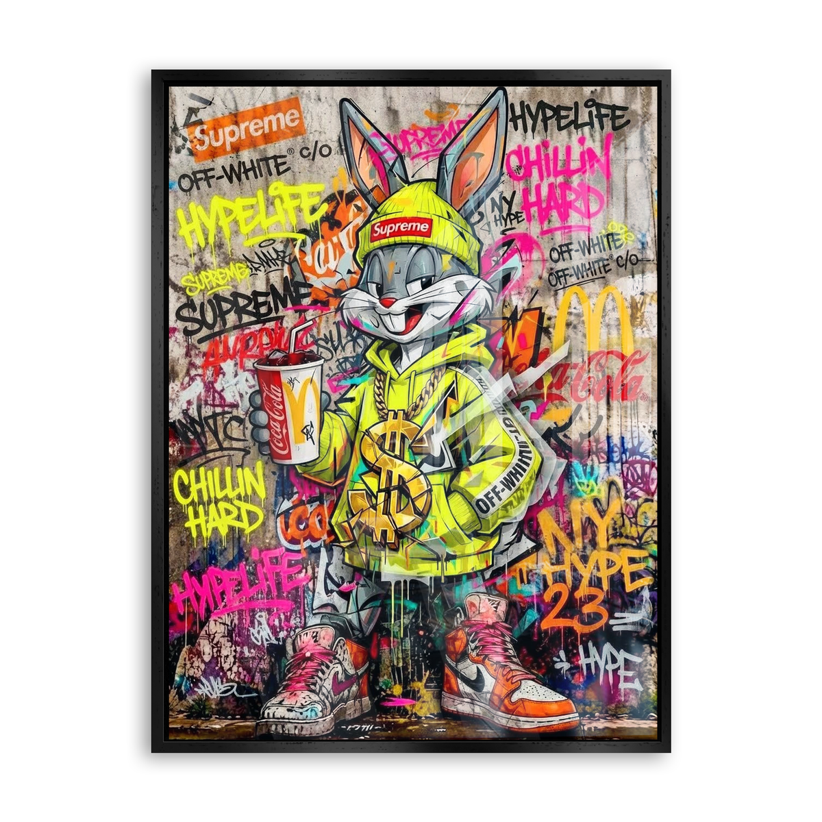 Chillin Hard - Acrylglas Schwarz
