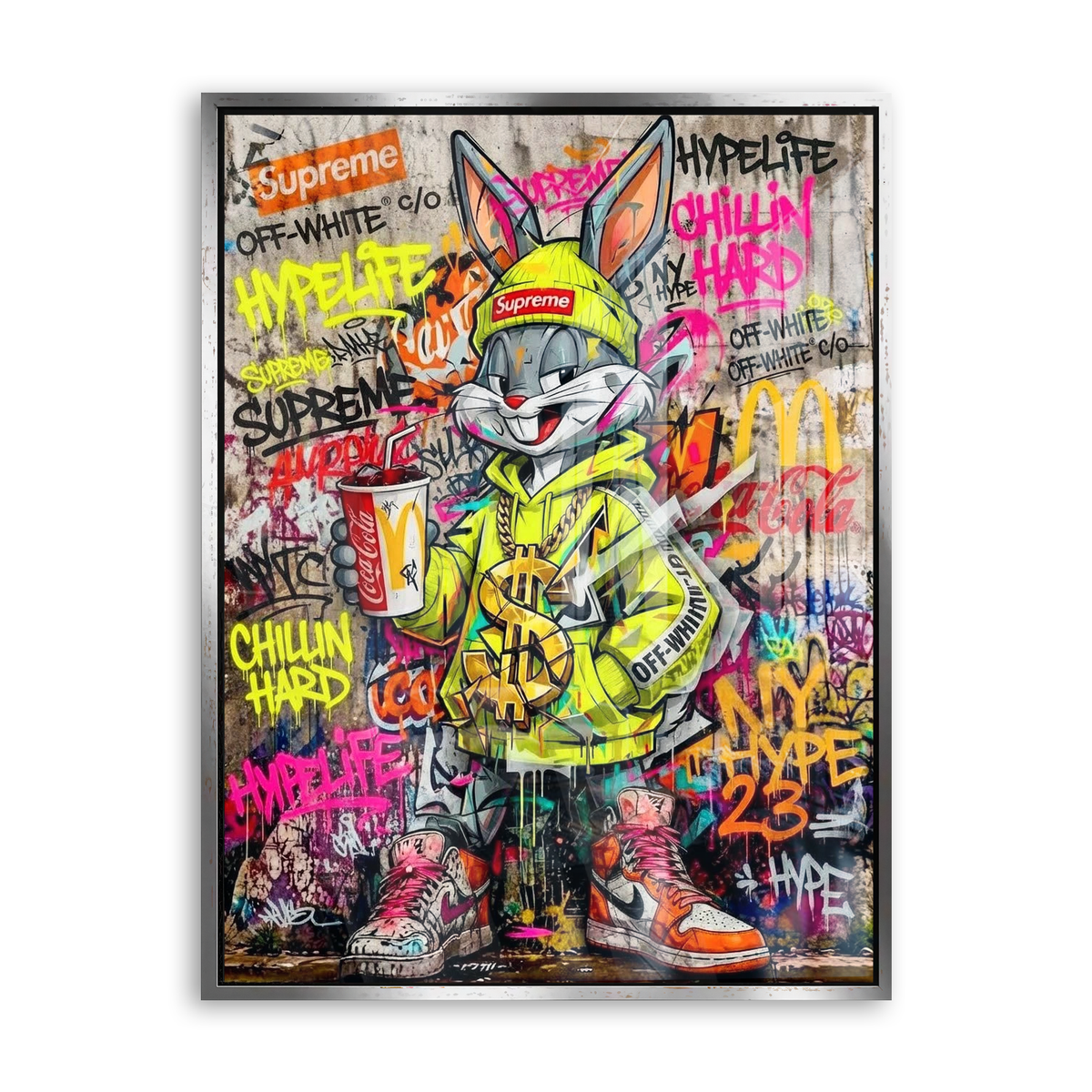 Chillin Hard - Acrylglas Silber