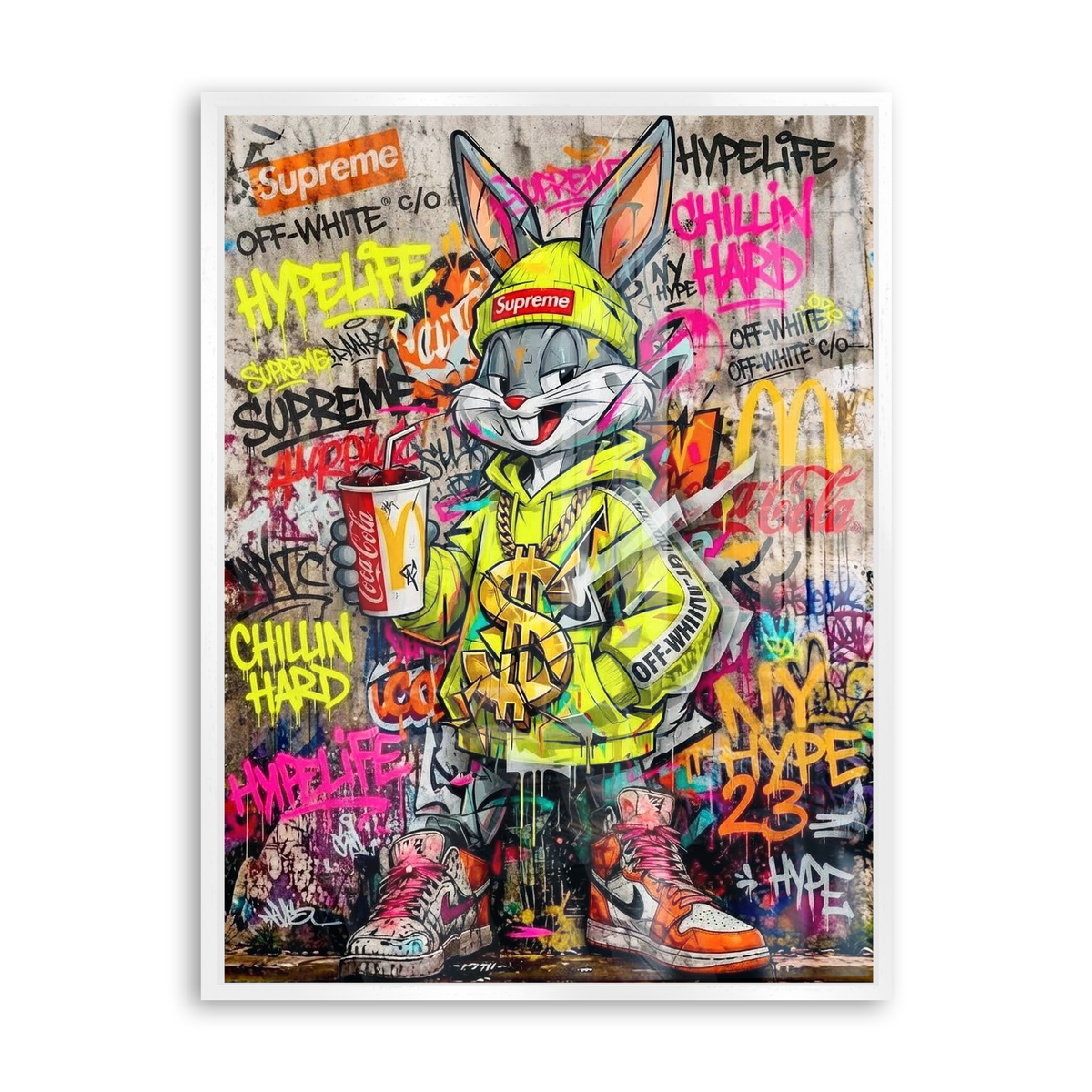Chillin Hard - Acrylglas Weiß