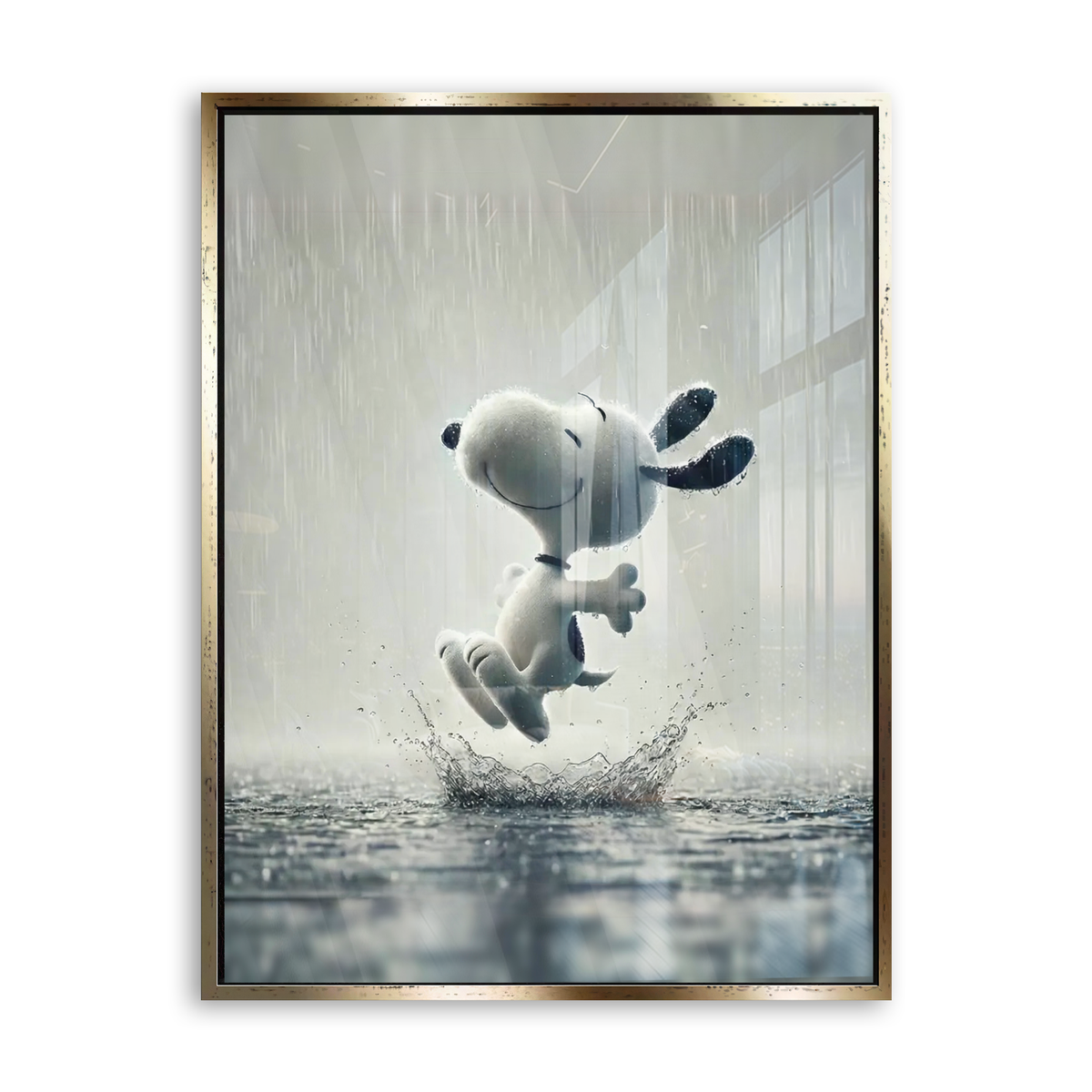 Dancing in the Rain - Acrylglas Gold