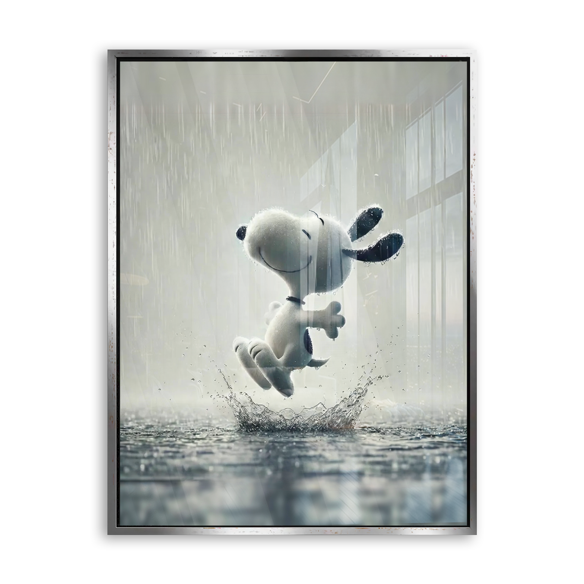 Dancing in the Rain - Acrylglas Silber