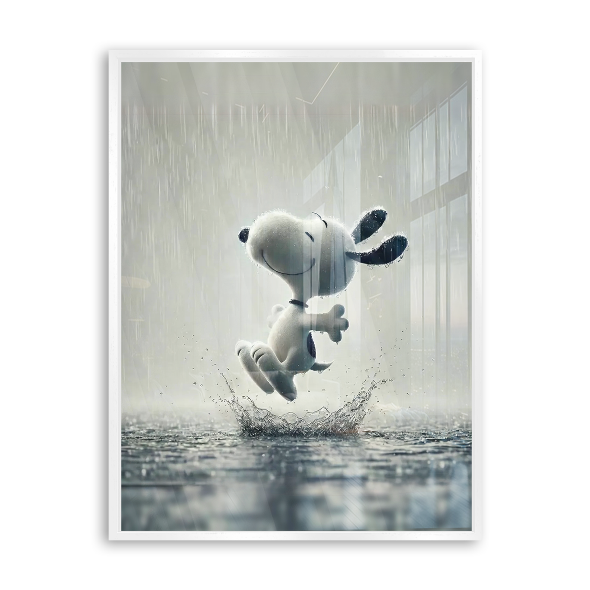 Dancing in the Rain - Acrylglas Weiß