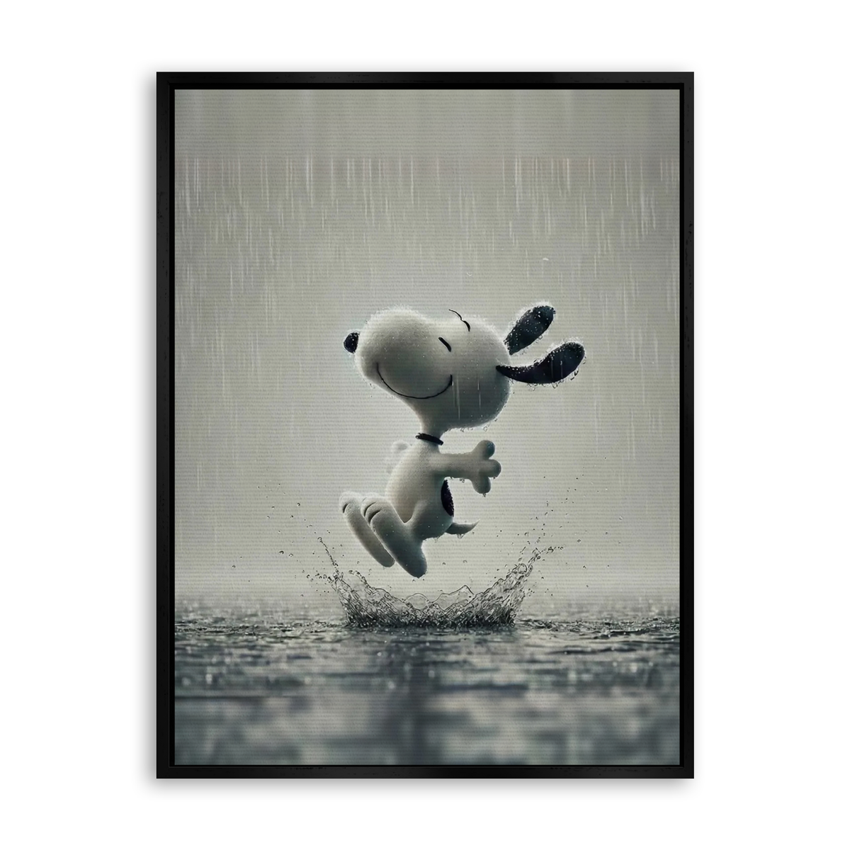 Dancing in the Rain - Leinwand Schwarz