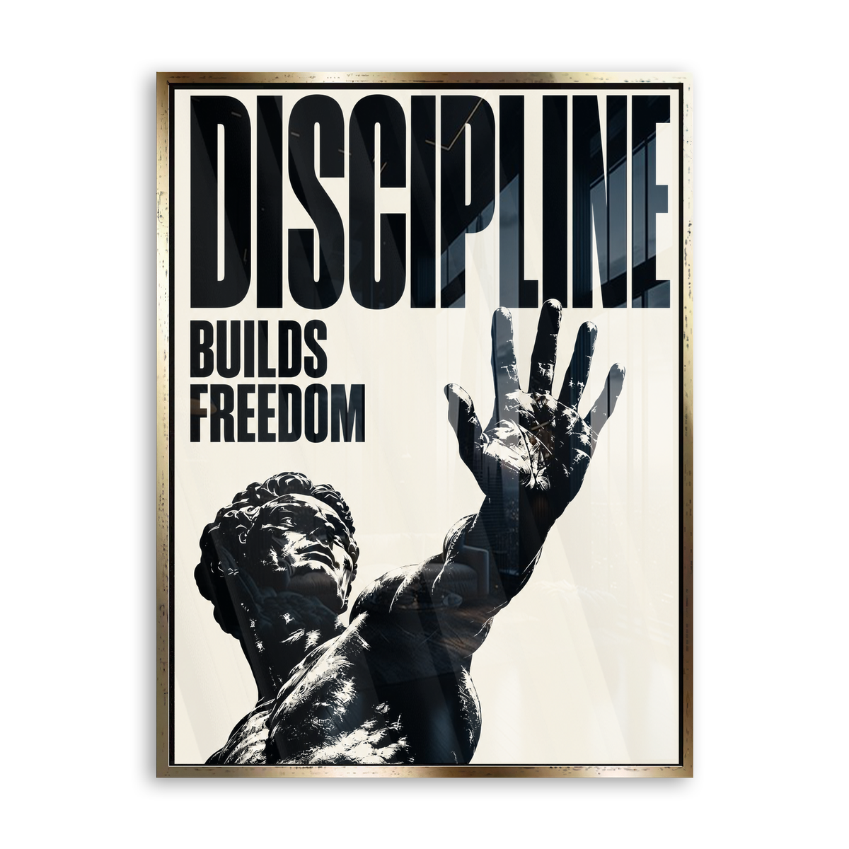 Discipline Builds Freedom - Acrylglas Gold