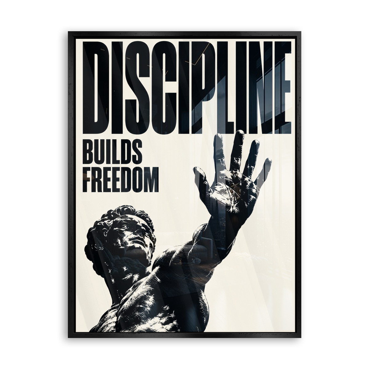 Discipline Builds Freedom - Acrylglas Schwarz