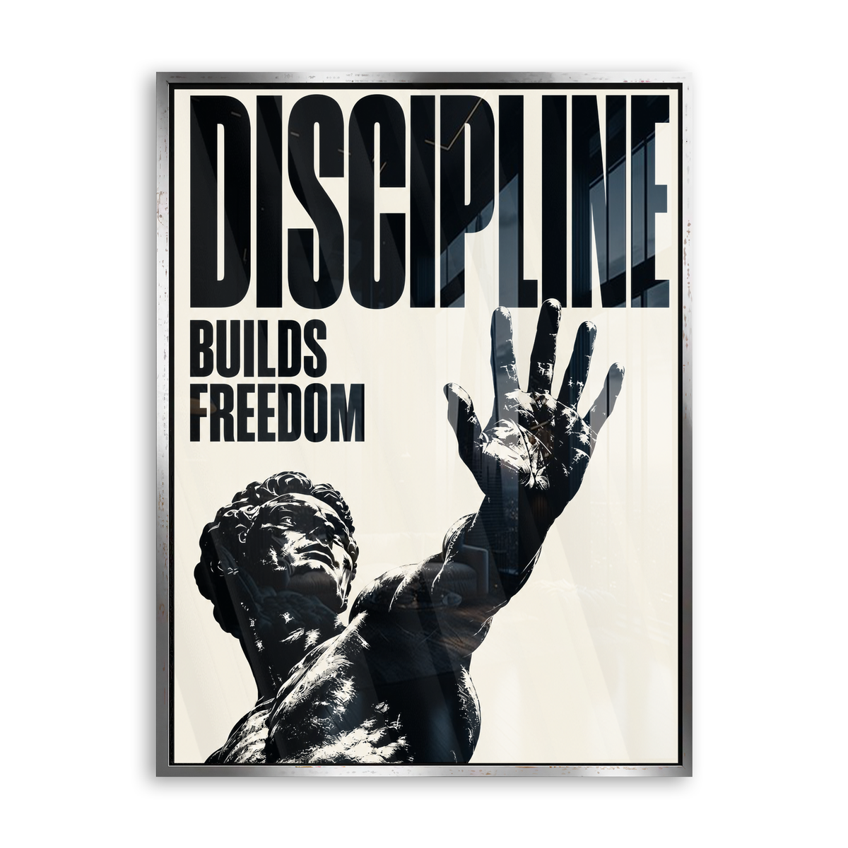 Discipline Builds Freedom - Acrylglas Silber