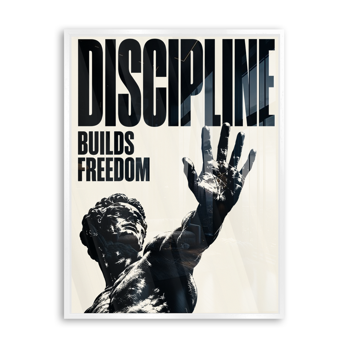 Discipline Builds Freedom - Acrylglas Weiß