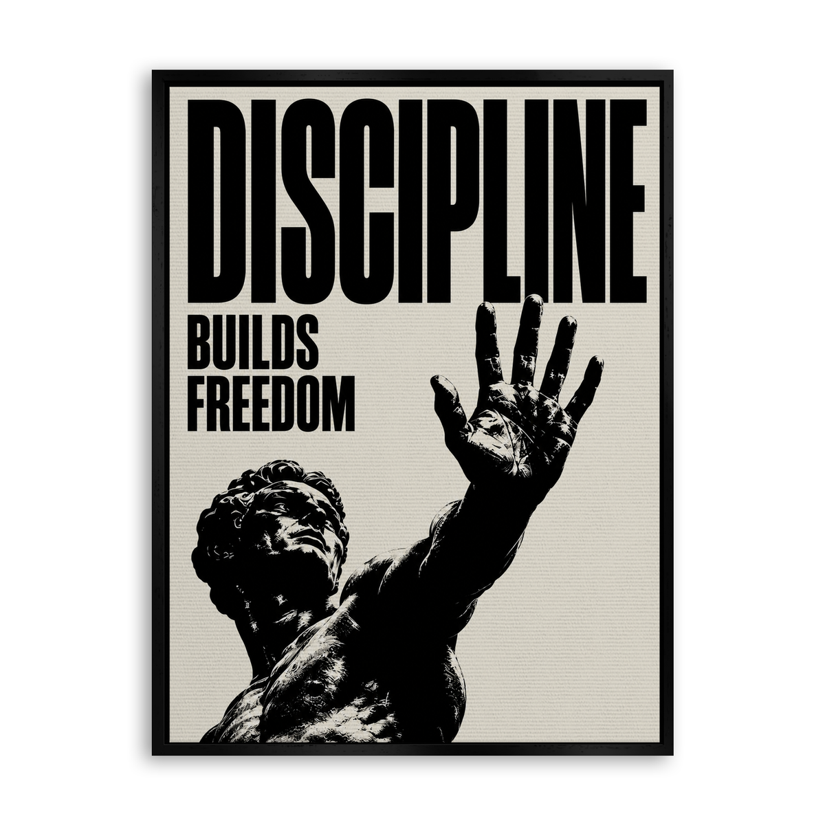 Discipline Builds Freedom - Leinwand Schwarz
