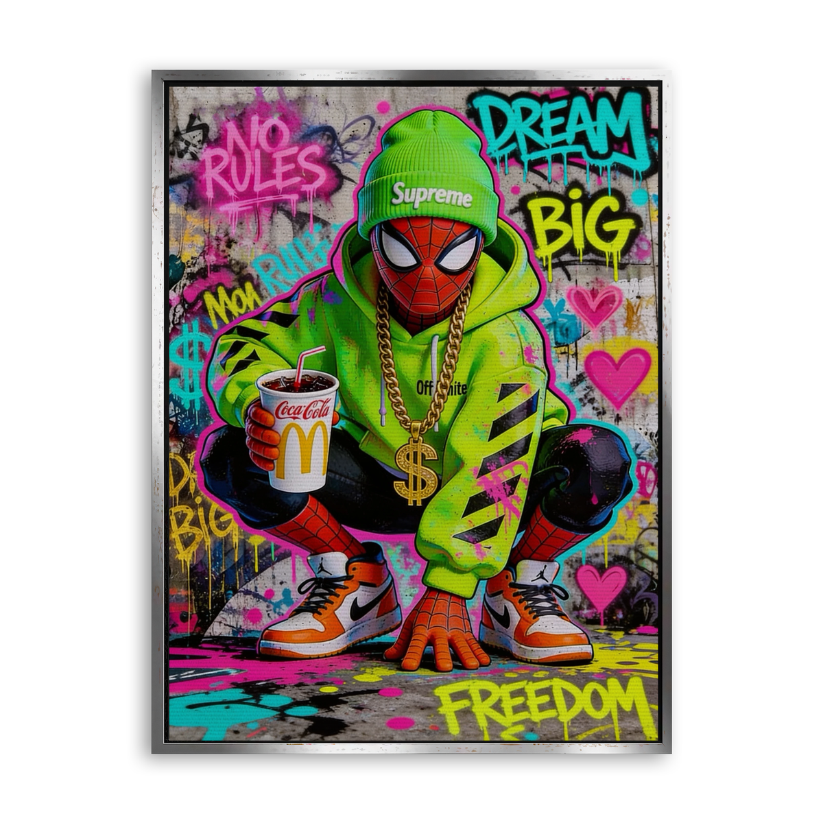 Dream Big - Urban Edition - Leinwand Silber