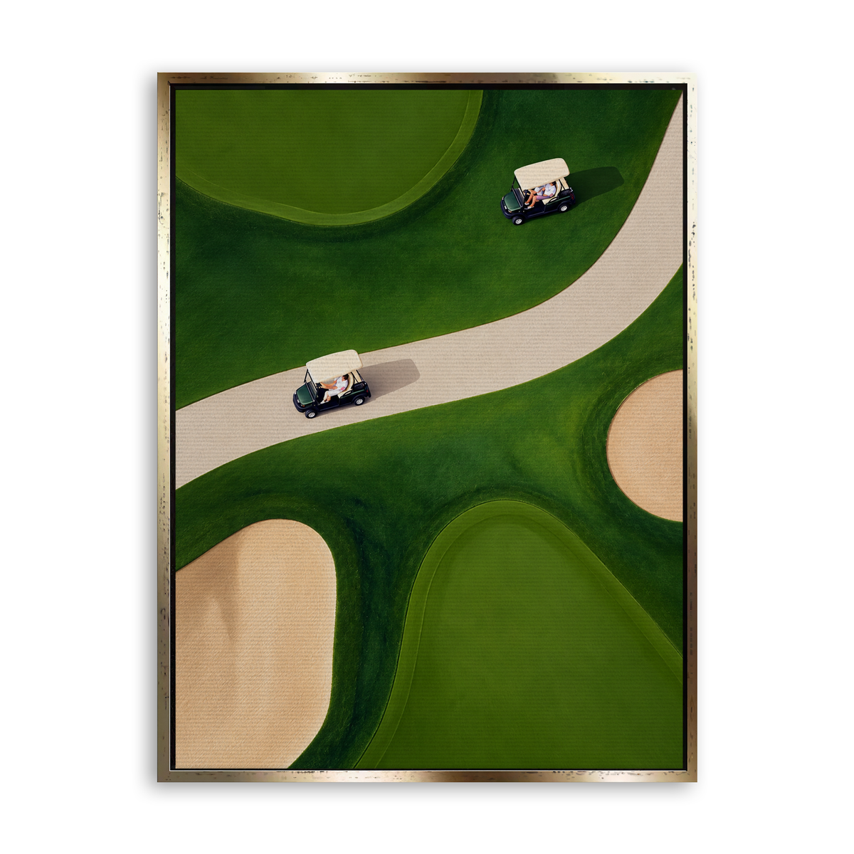 Fairway Flow - Leinwand Gold