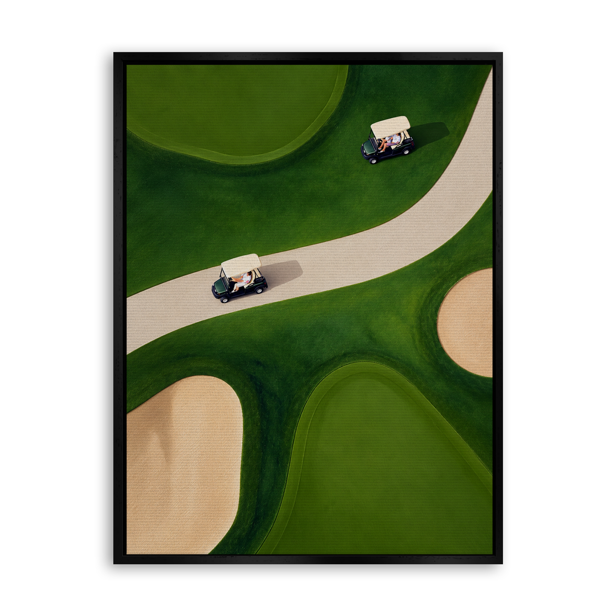 Fairway Flow - Leinwand Schwarz