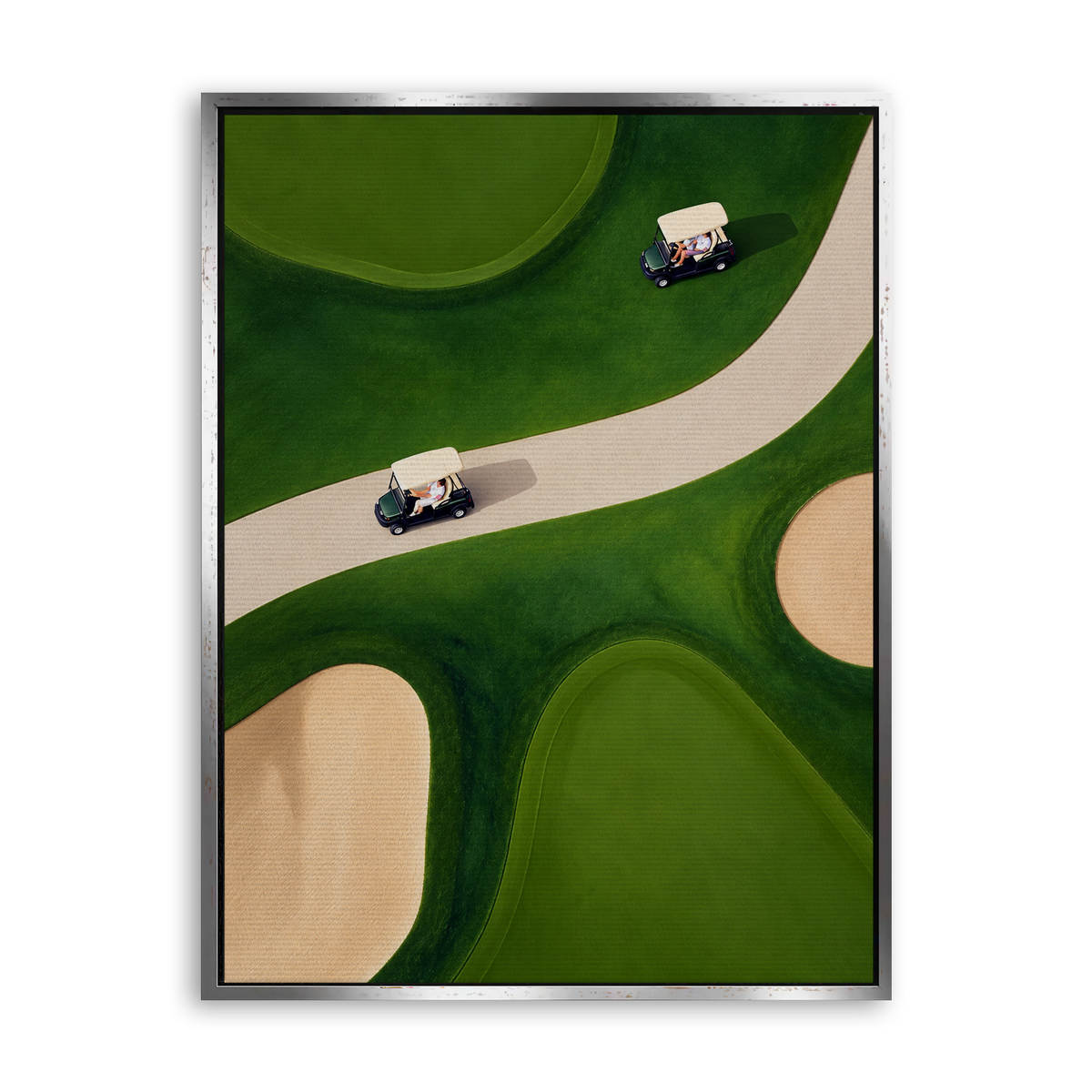 Fairway Flow - Leinwand Silber