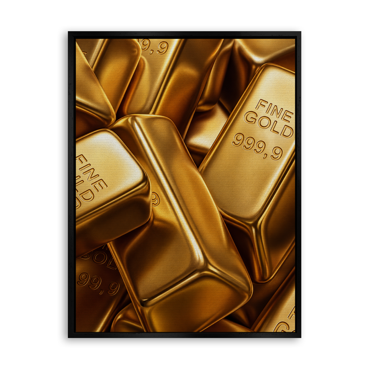 Fine Gold - Leinwand Schwarz