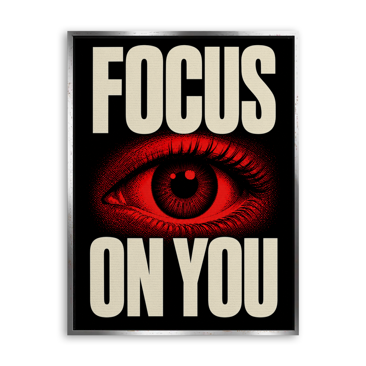Focus on You - Leinwand Silber
