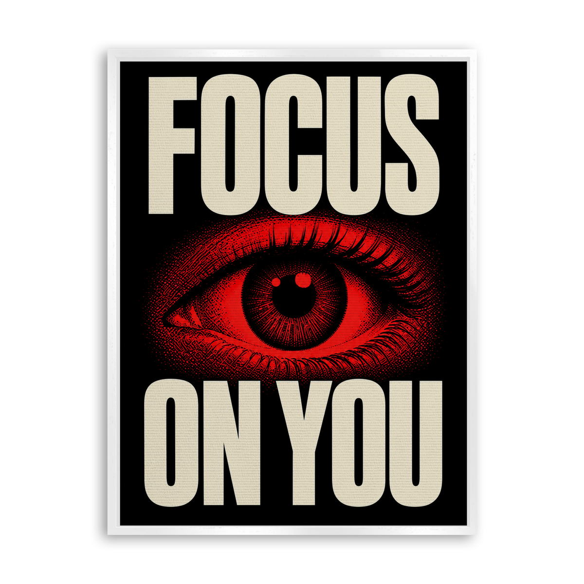 Focus on You - Leinwand Weiß