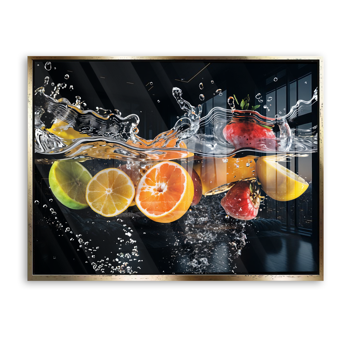 Fruit Splash - Acrylglas Gold