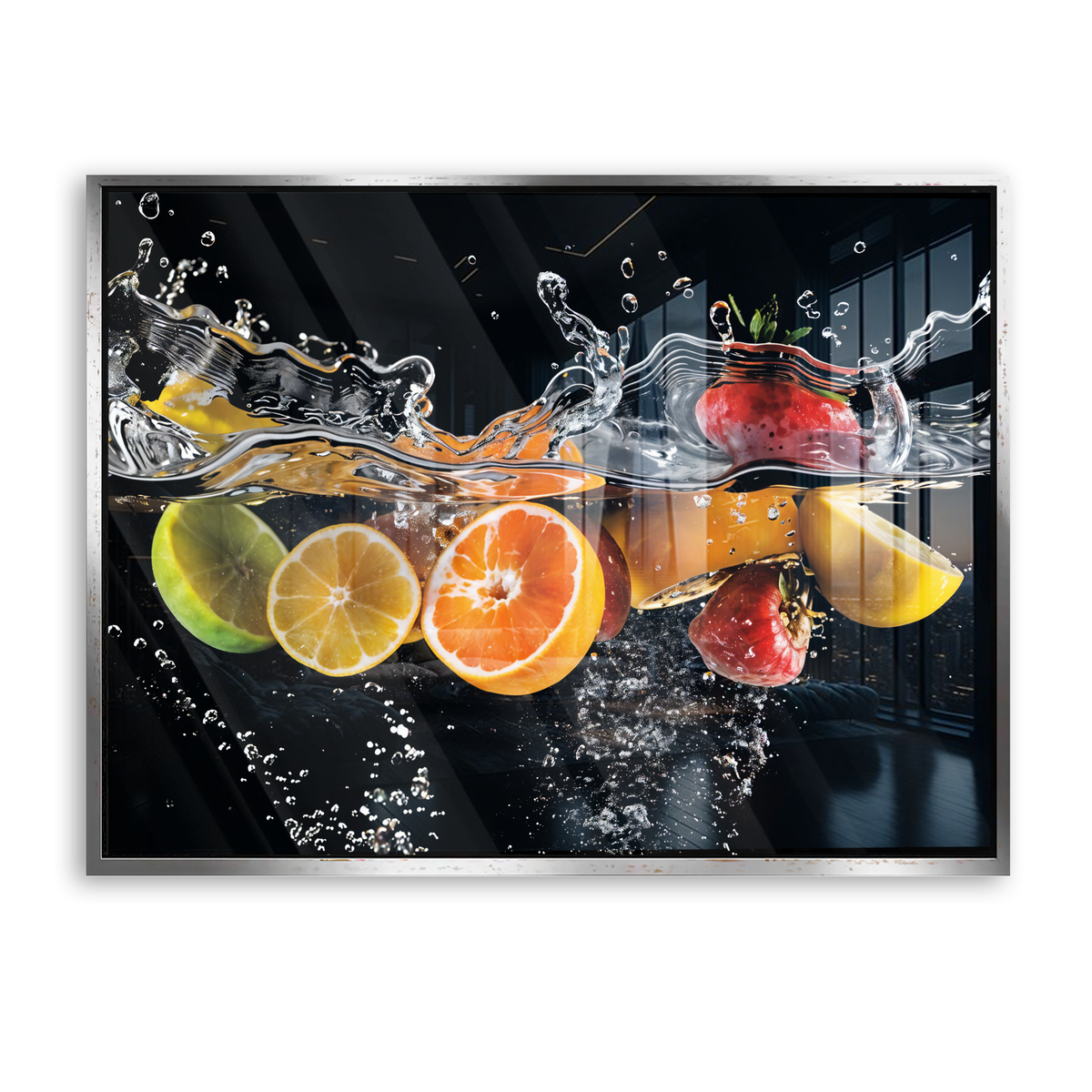 Fruit Splash - Acrylglas Silber