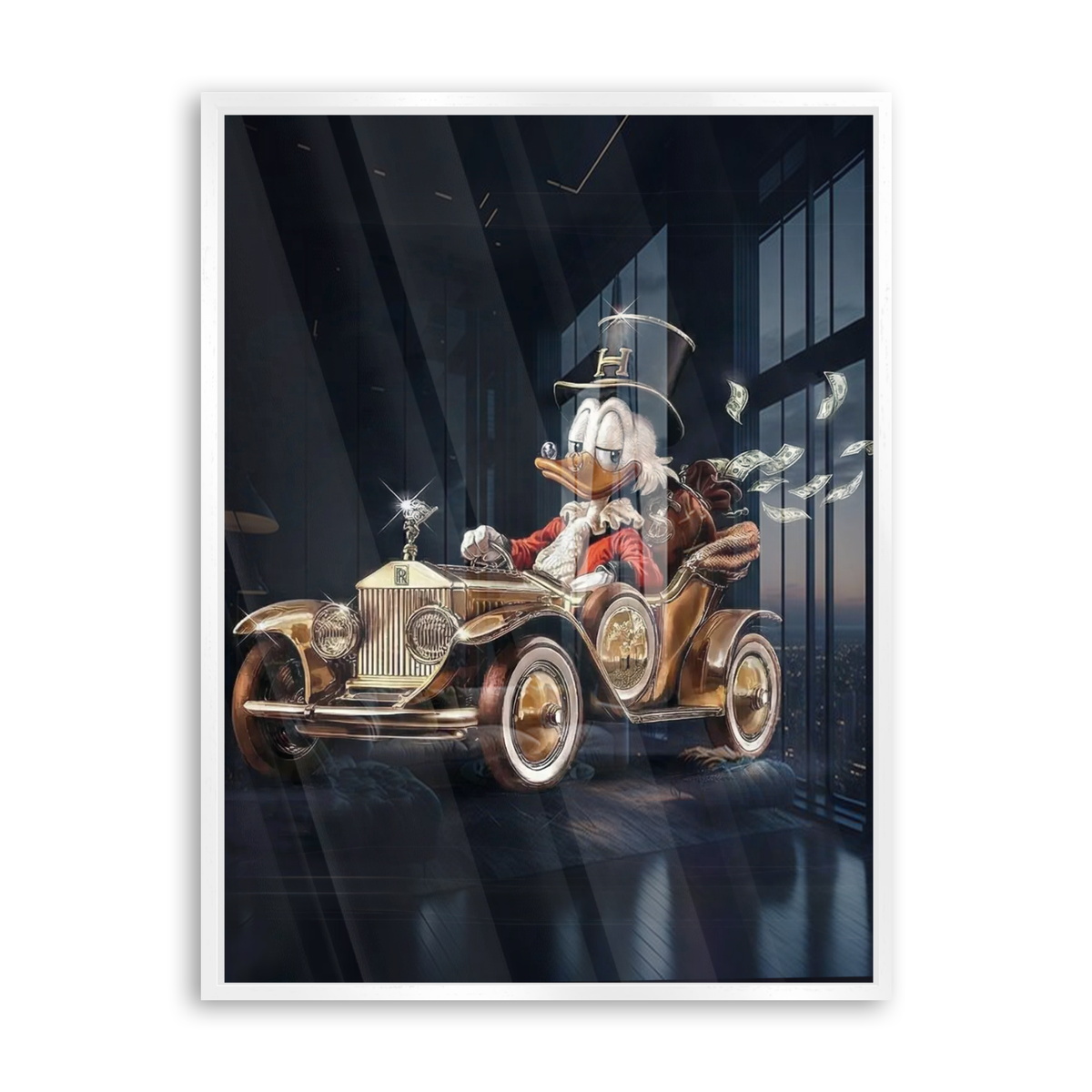 Golden Miles - Acrylglas Weiß