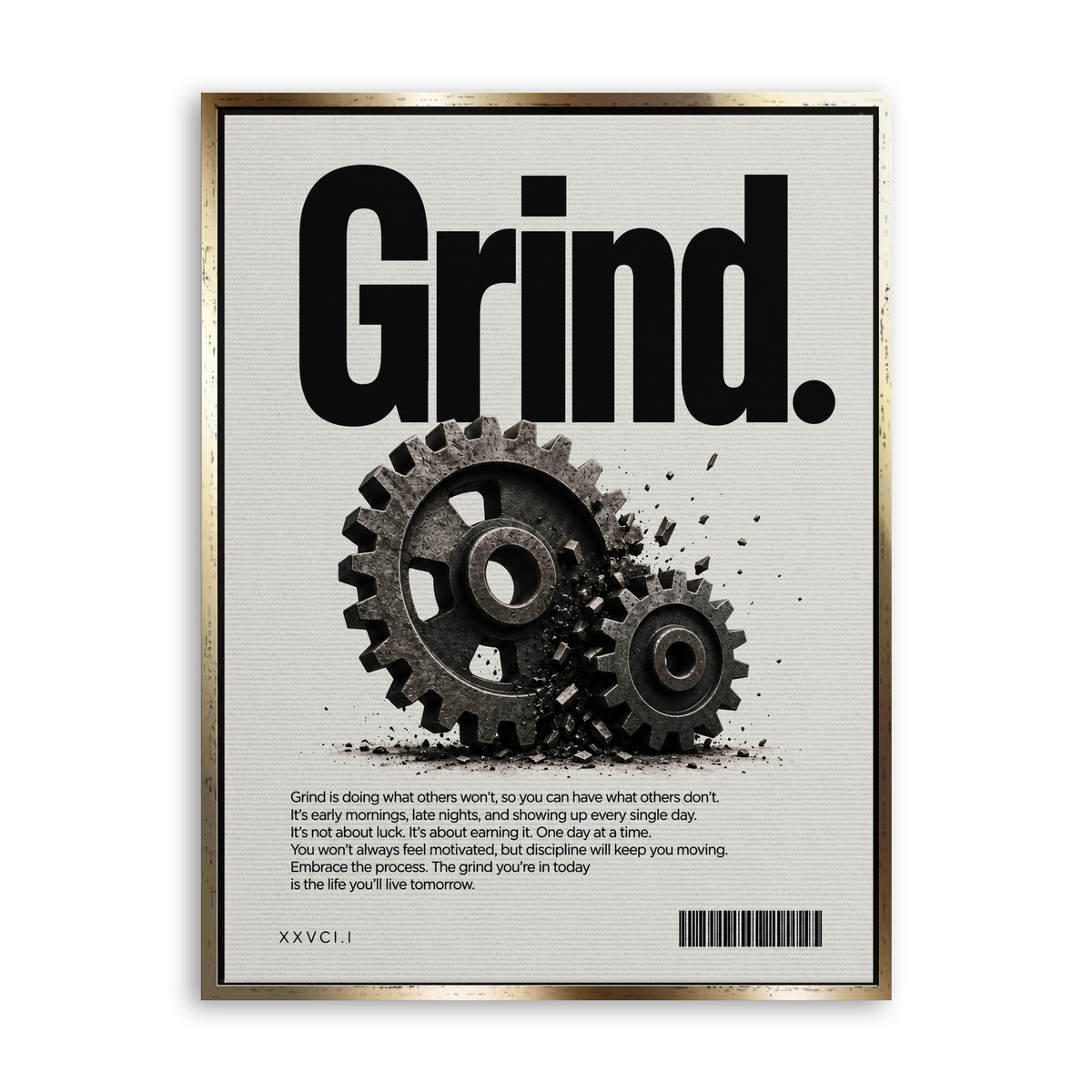Grind - Leinwand Gold