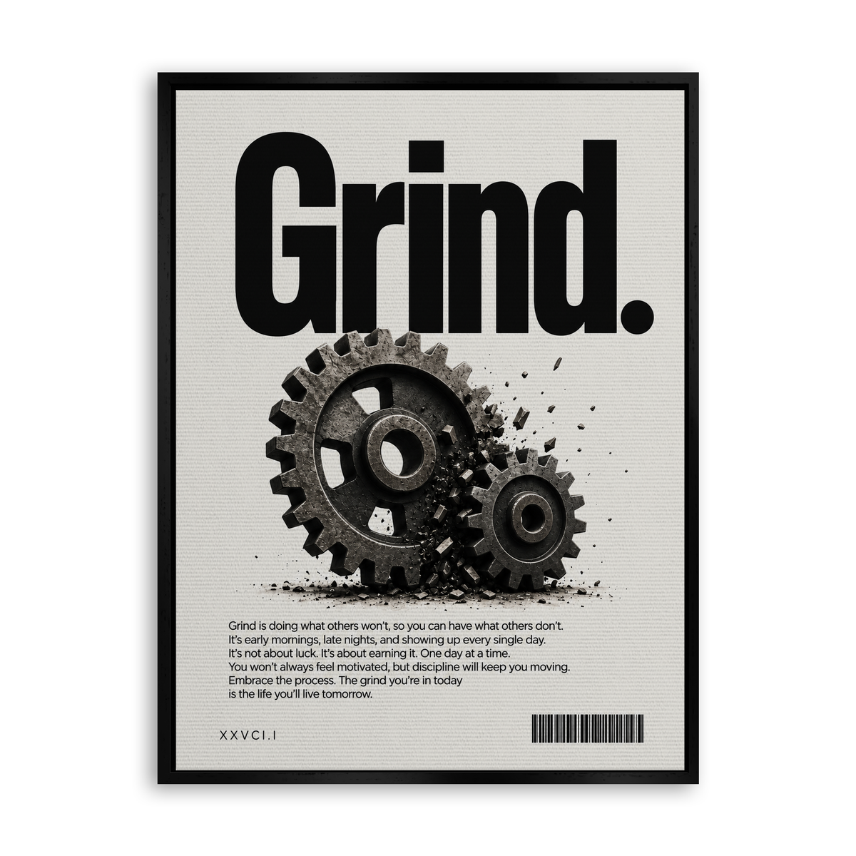 Grind - Leinwand Schwarz